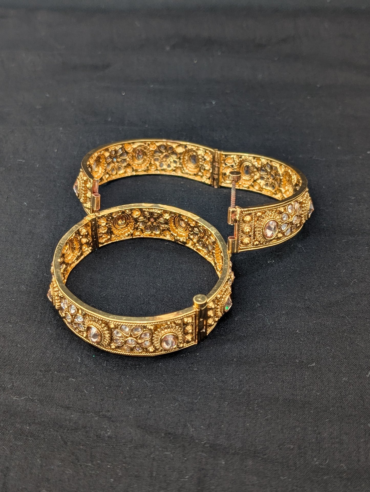 Polki stone Traditional Bangles - Design 1