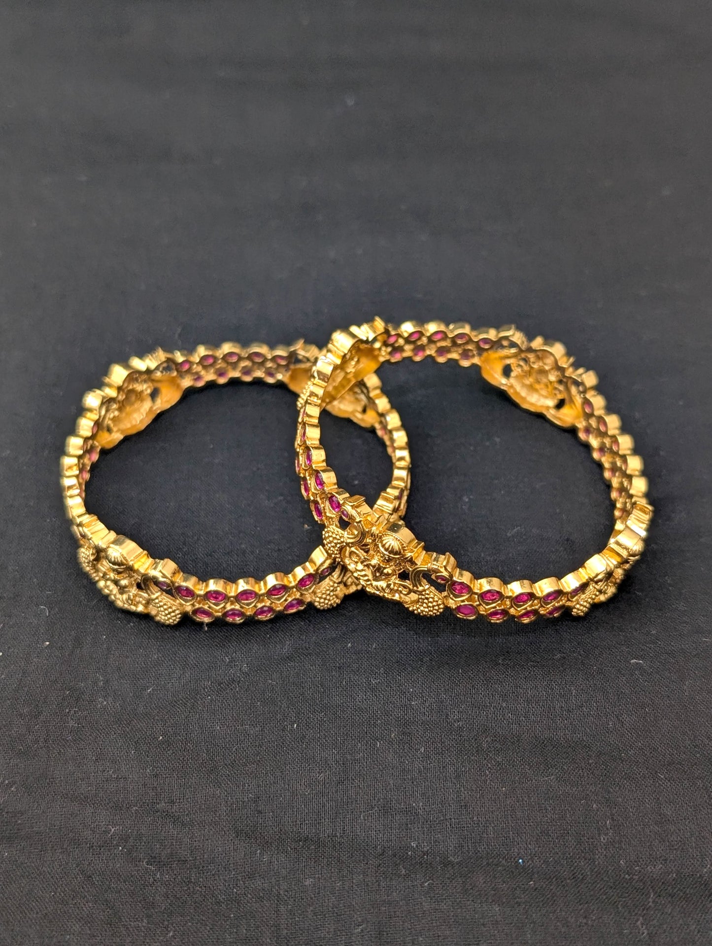 Lakshmi ji Ruby kemp Antique bangles