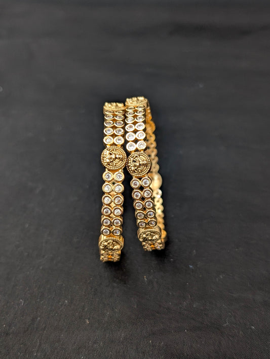 Goddess Lakshmi CZ stone Bangles