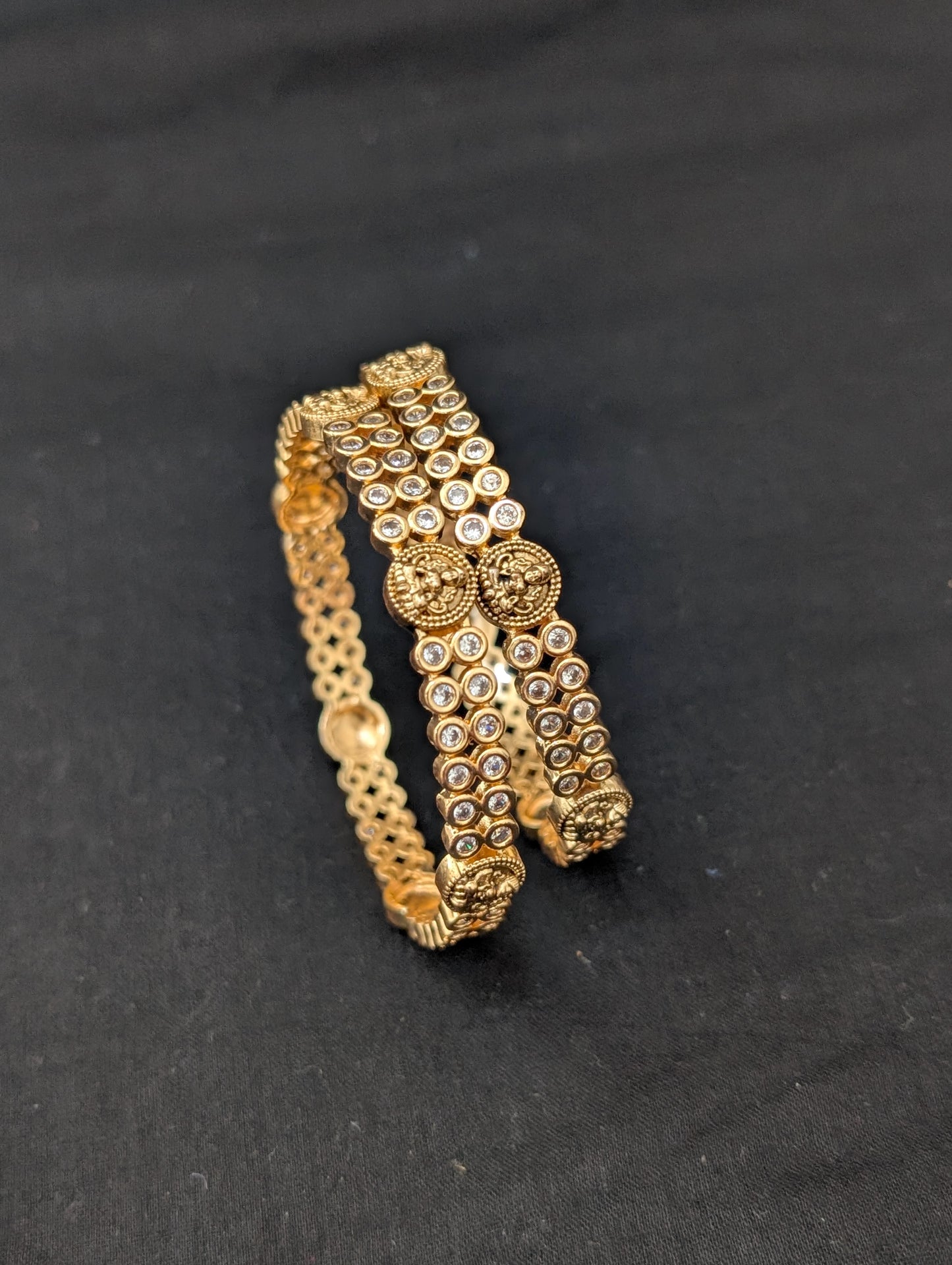 Goddess Lakshmi CZ stone Bangles