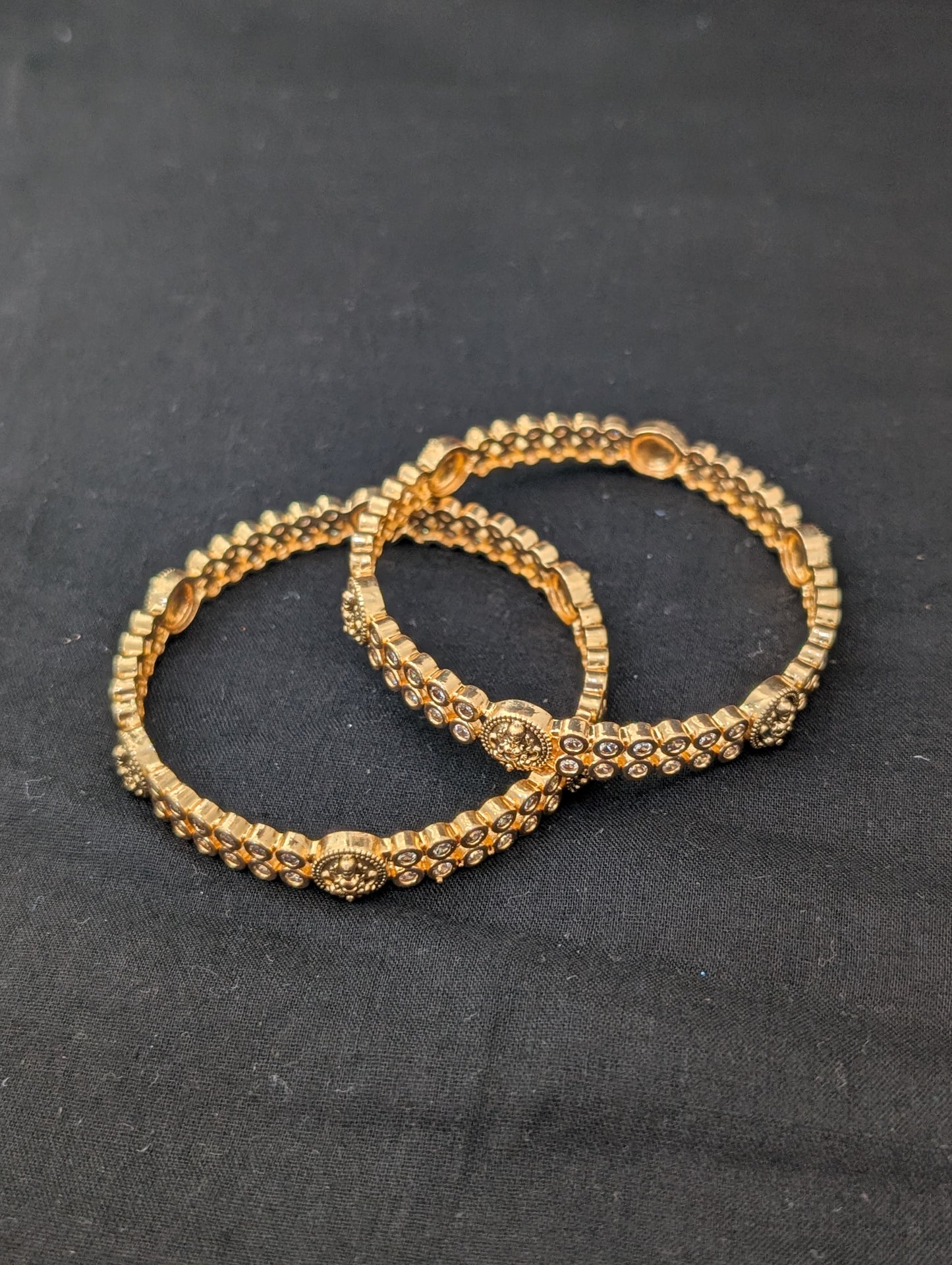 Goddess Lakshmi CZ stone Bangles
