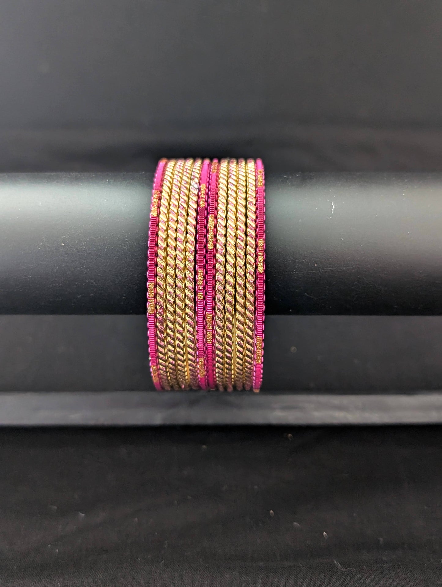 Colorful Thin Metal Bangles -1 dozen - Adult size
