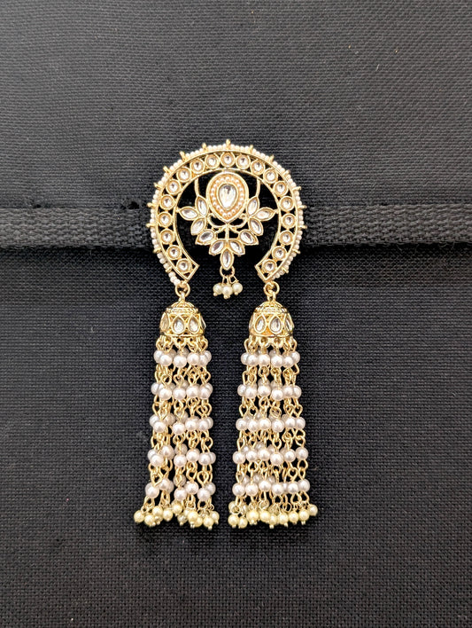 Kundan Bridal Clip on Hair brooch - D5