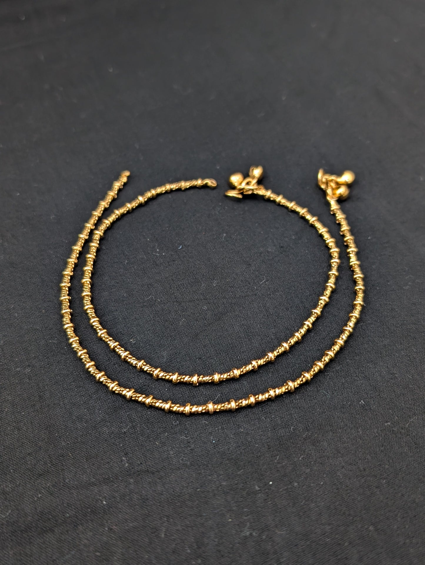 Gold plated spiral design Anklets