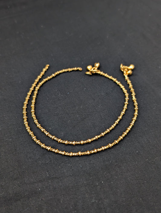 Gold plated spiral design Anklets