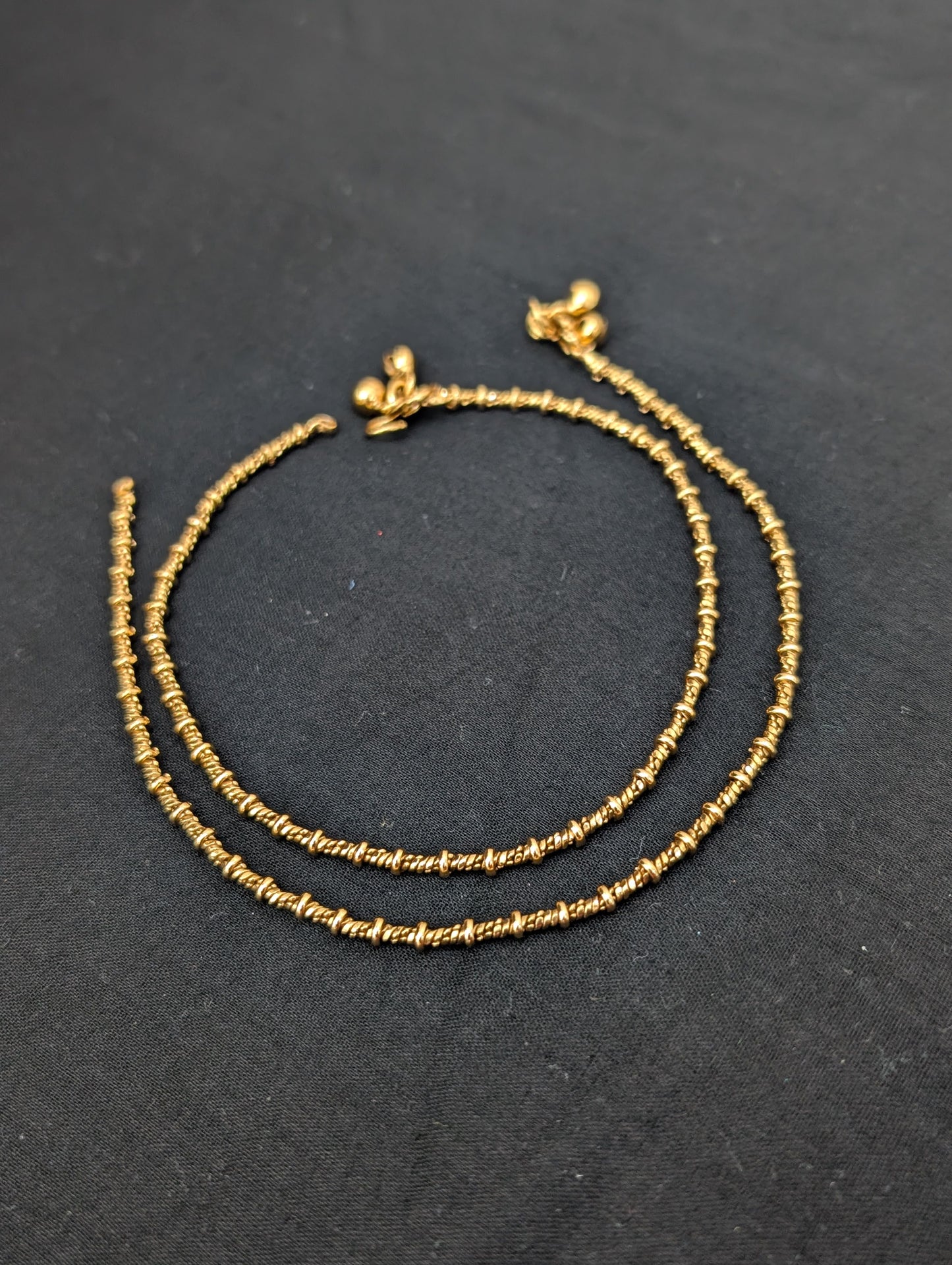 Gold plated spiral design Anklets