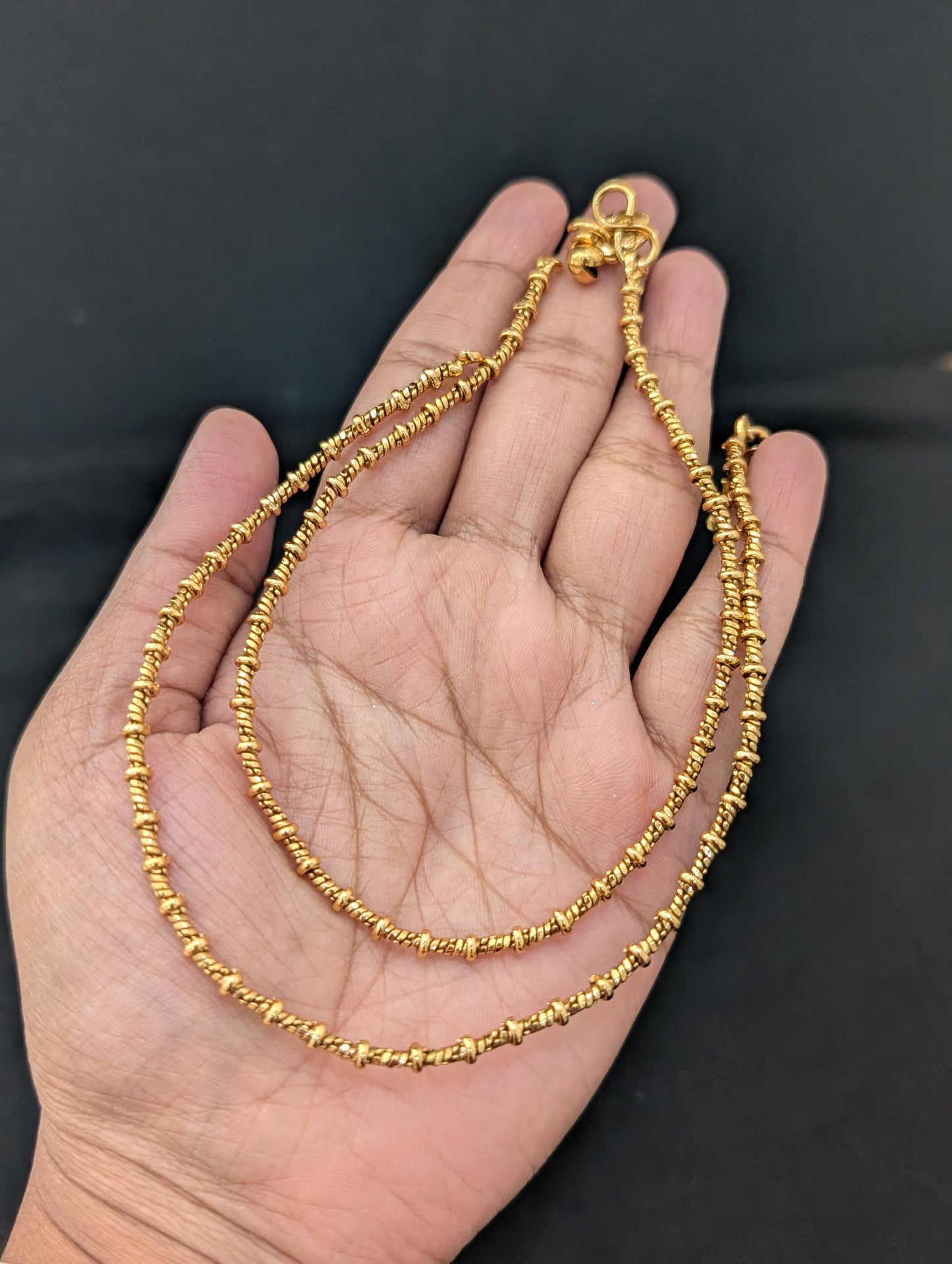 Gold plated spiral design Anklets