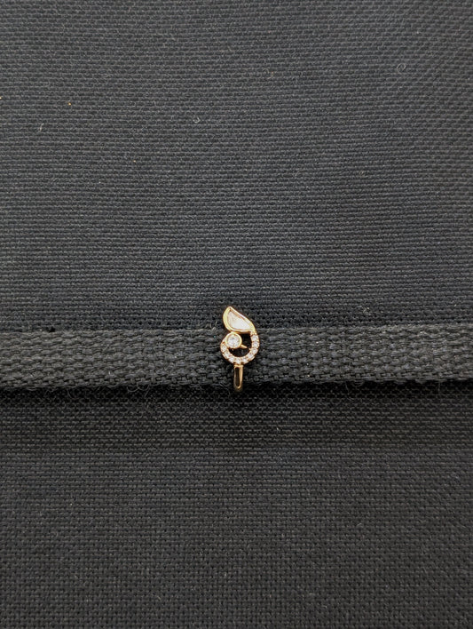 Peacock design Kundan Nose Pin