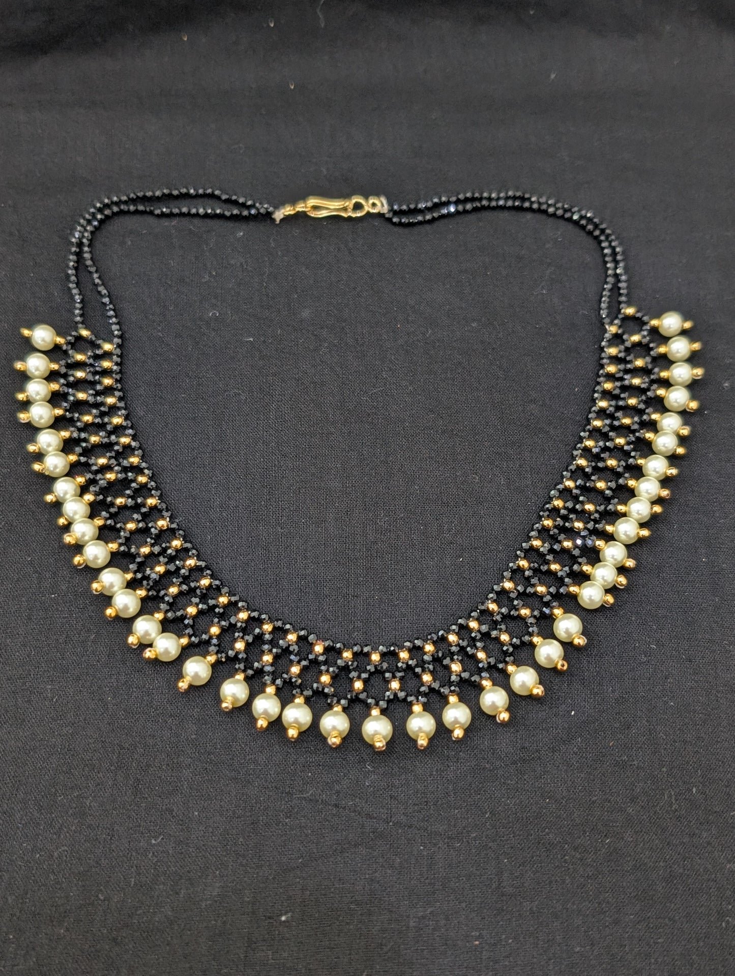 Handwoven Crystal bead Choker Necklace