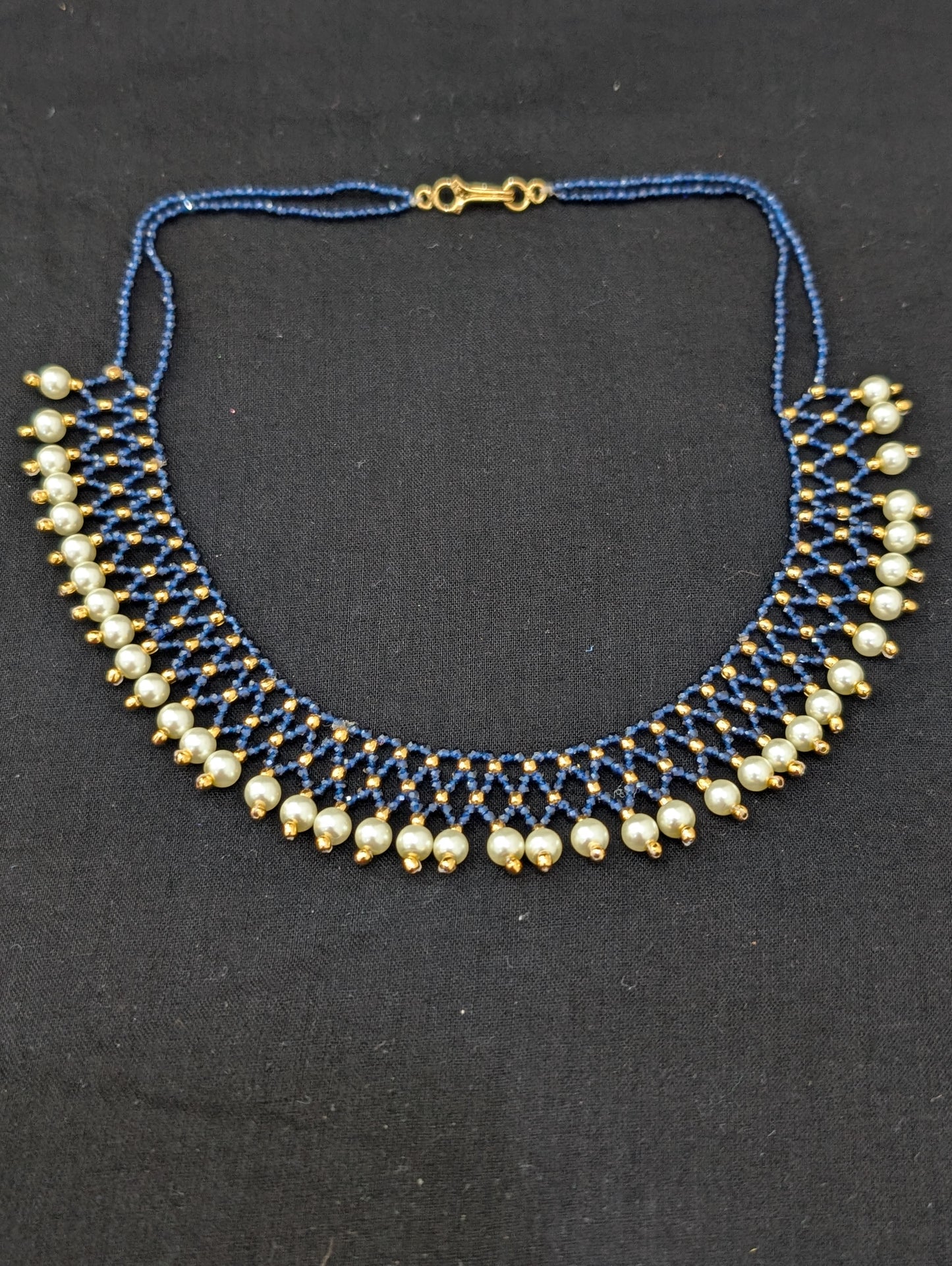 Handwoven Crystal bead Choker Necklace