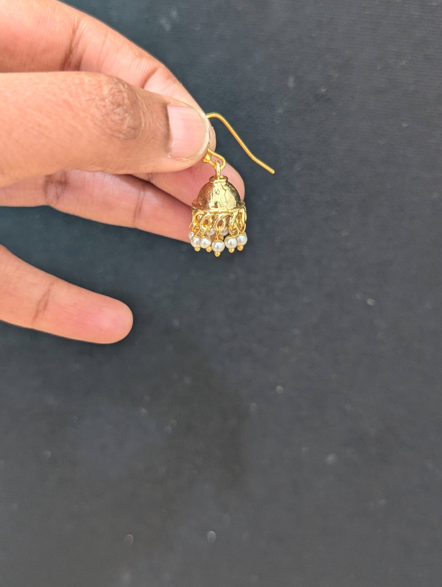 Light gold plated Small Hookdrop Jhumka