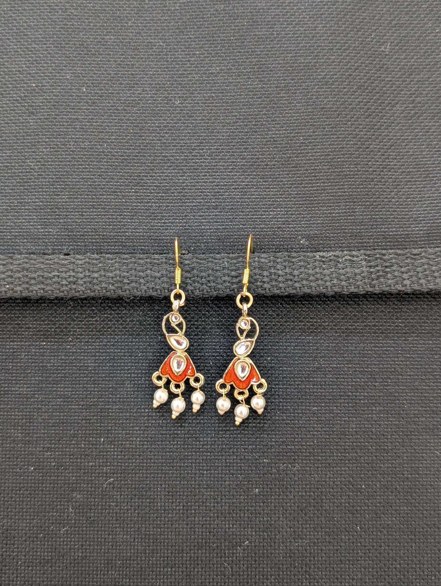Orange color Funky Hookdrop Earrings