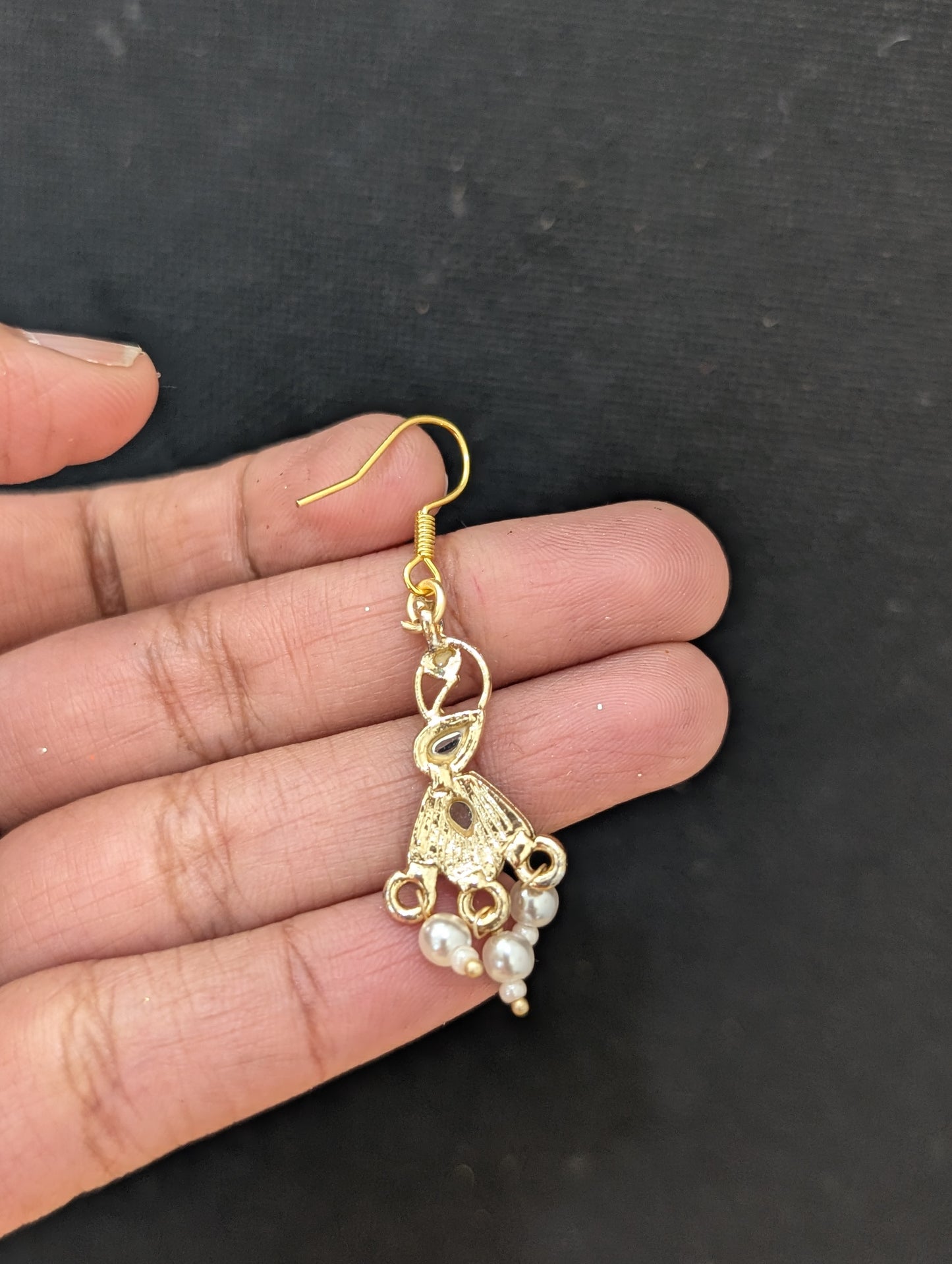 Orange color Funky Hookdrop Earrings