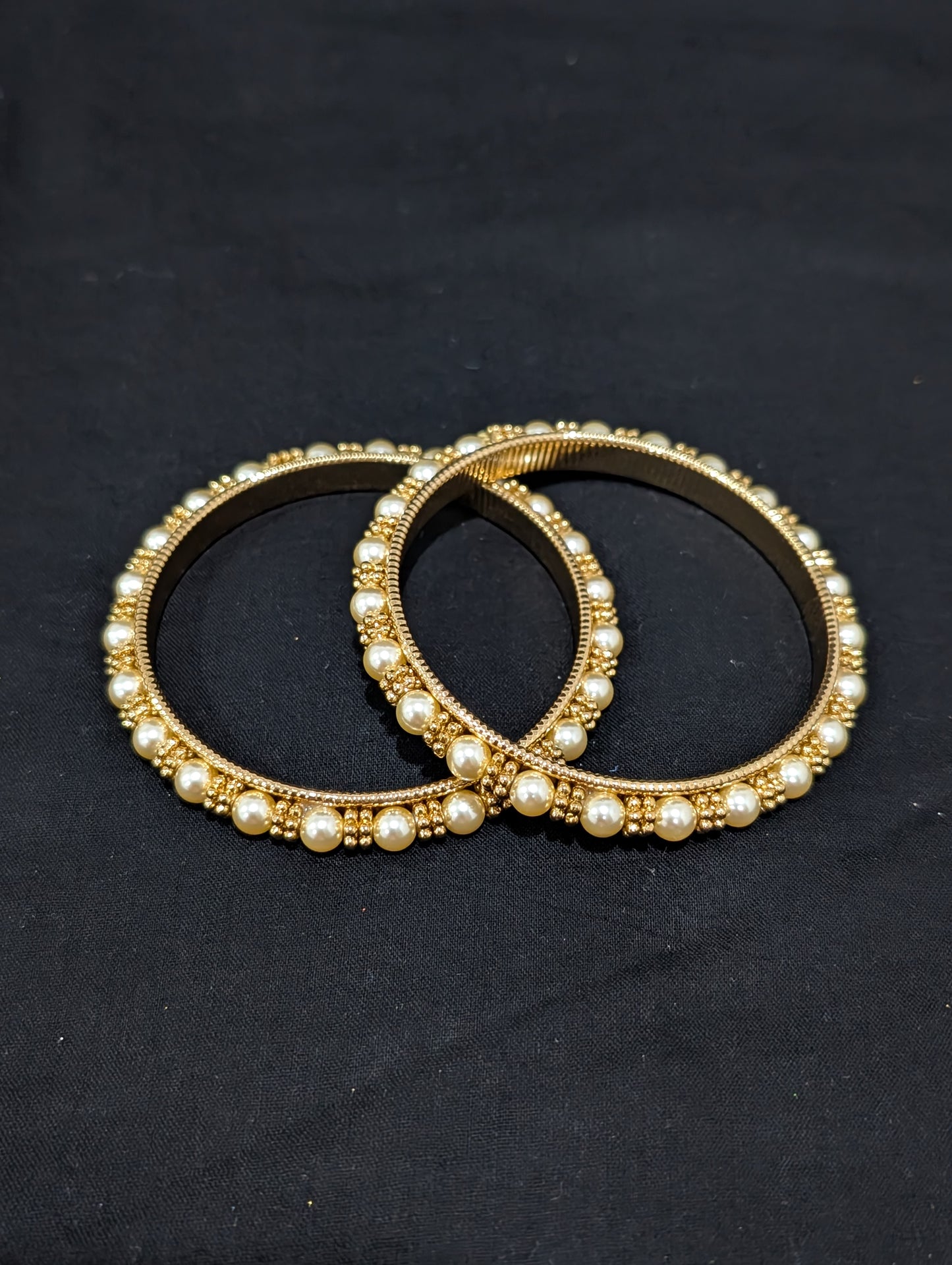 Gold plated Pearl Pair bangles
