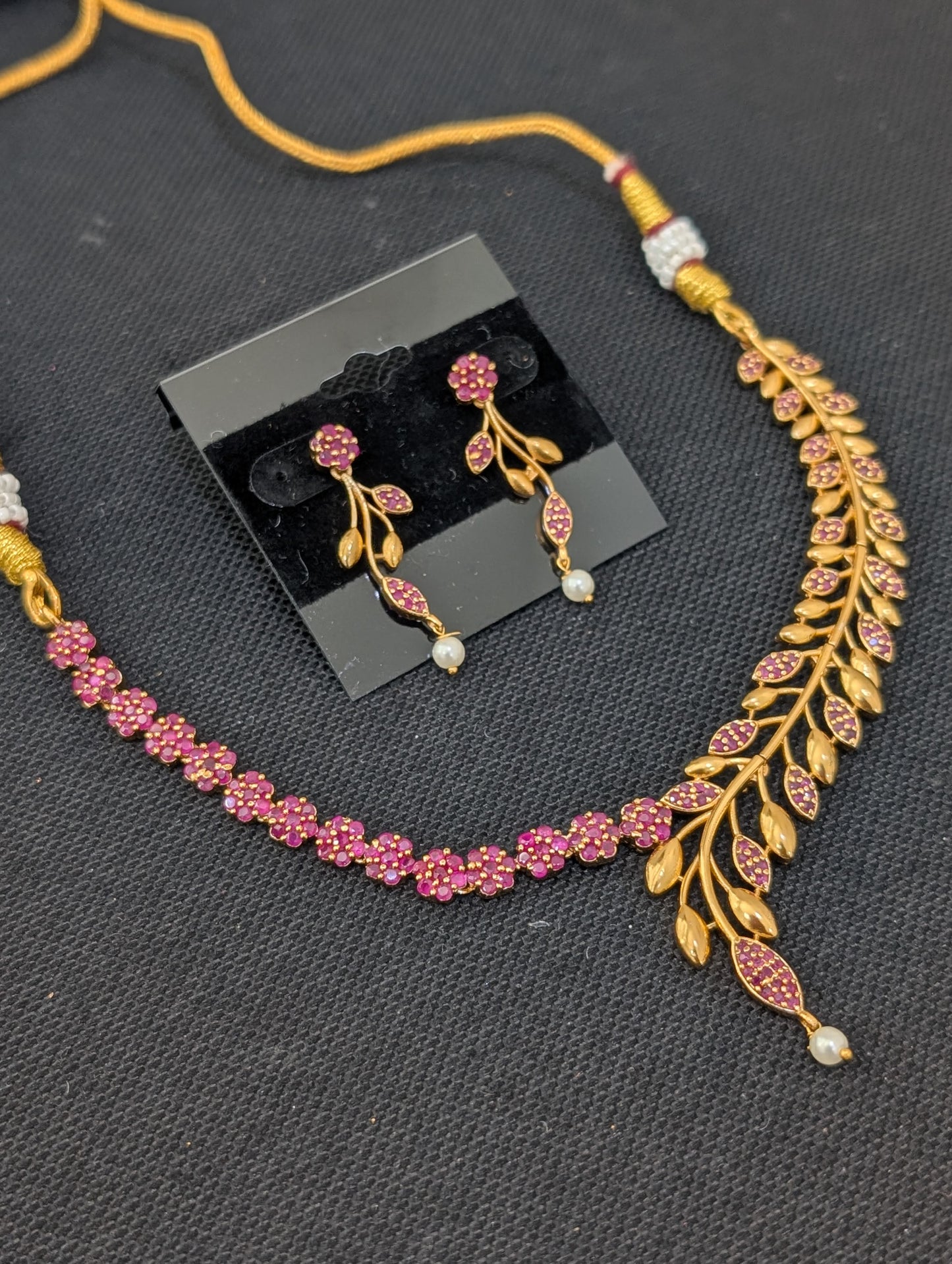 Half n half Antique Choker Necklace set