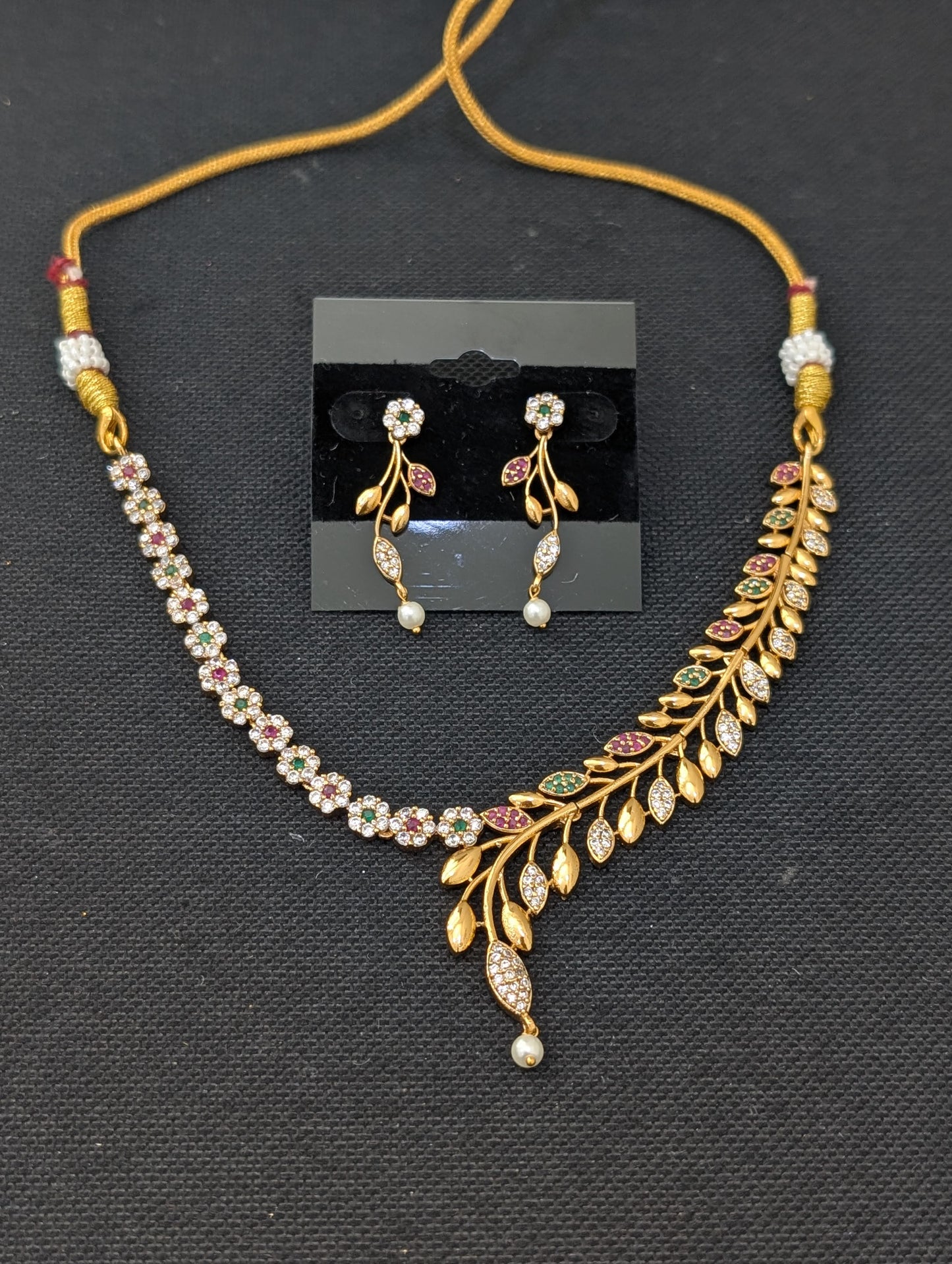 Half n half Antique Choker Necklace set