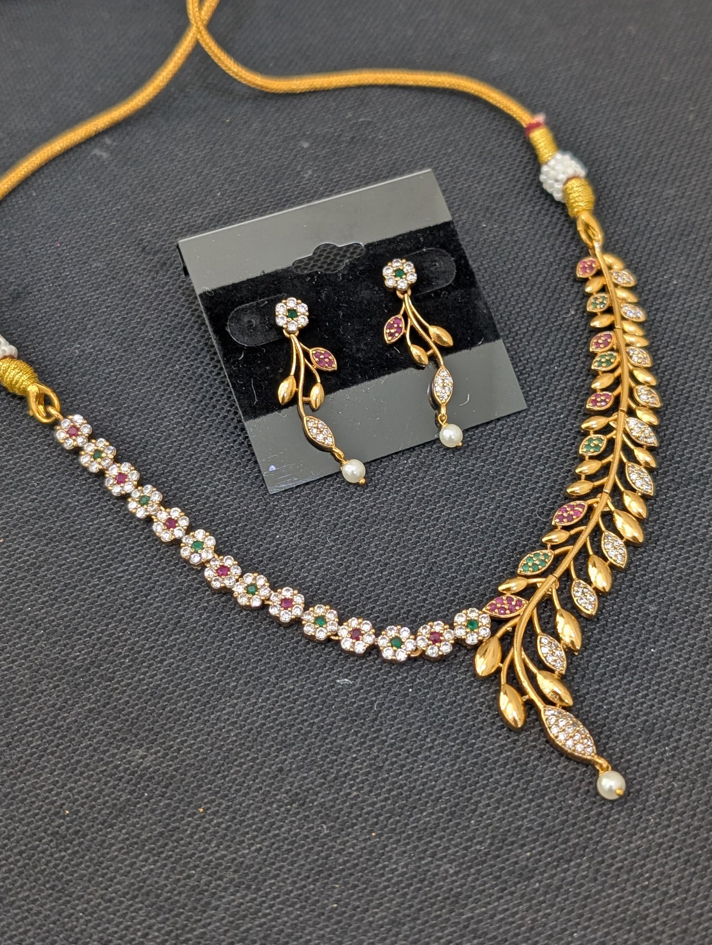Half n half Antique Choker Necklace set