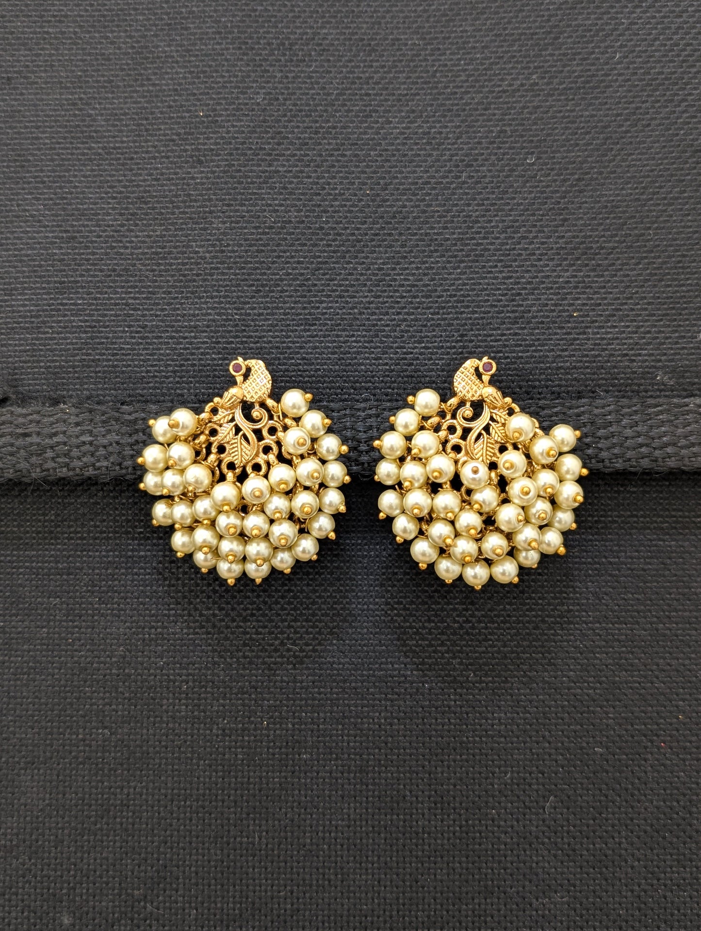 Peacock design Antique Chandbali Earrings