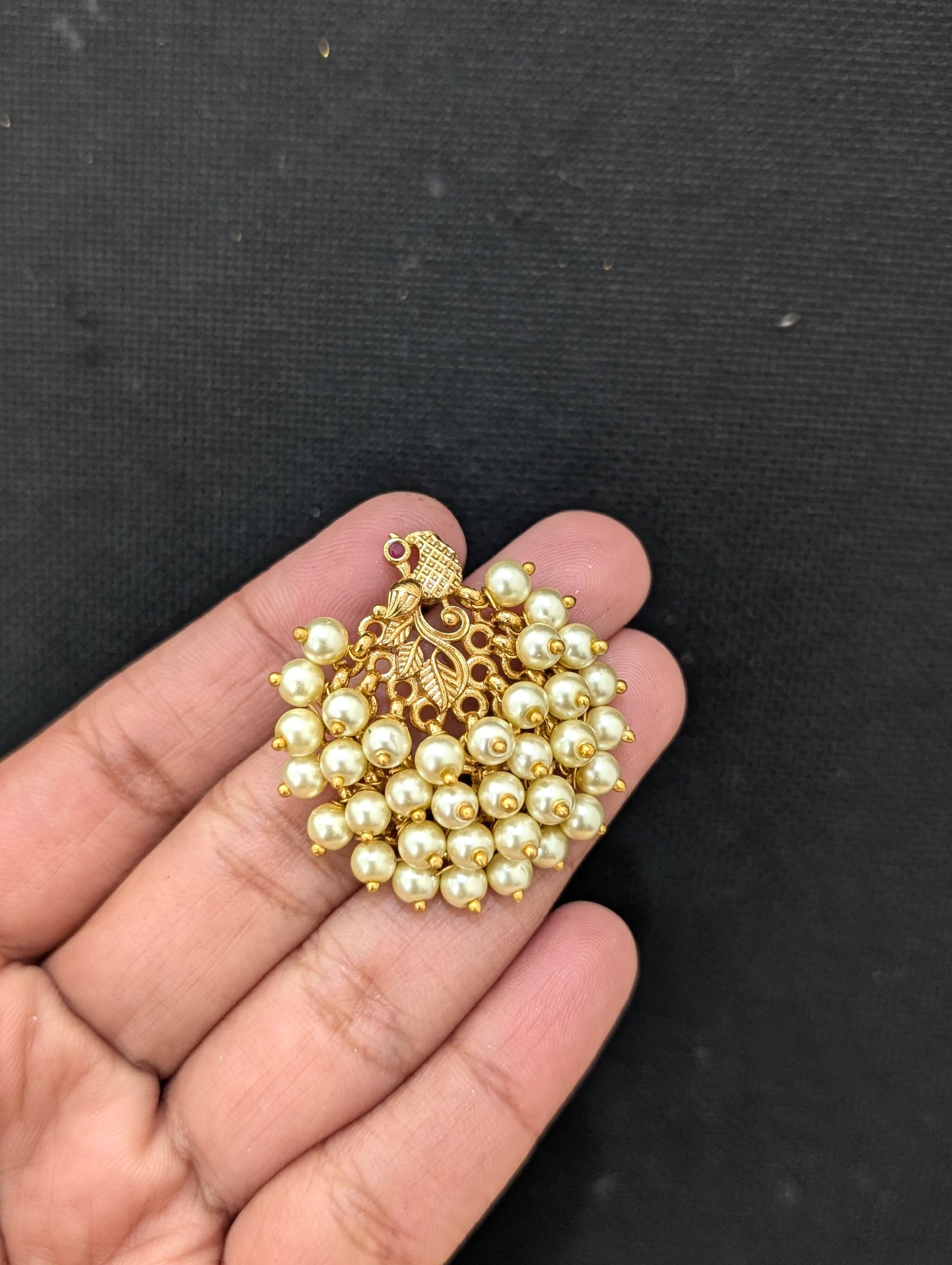 Peacock design Antique Chandbali Earrings