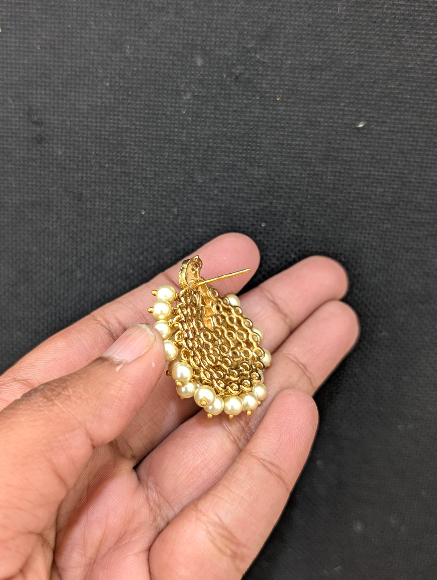 Peacock design Antique Chandbali Earrings