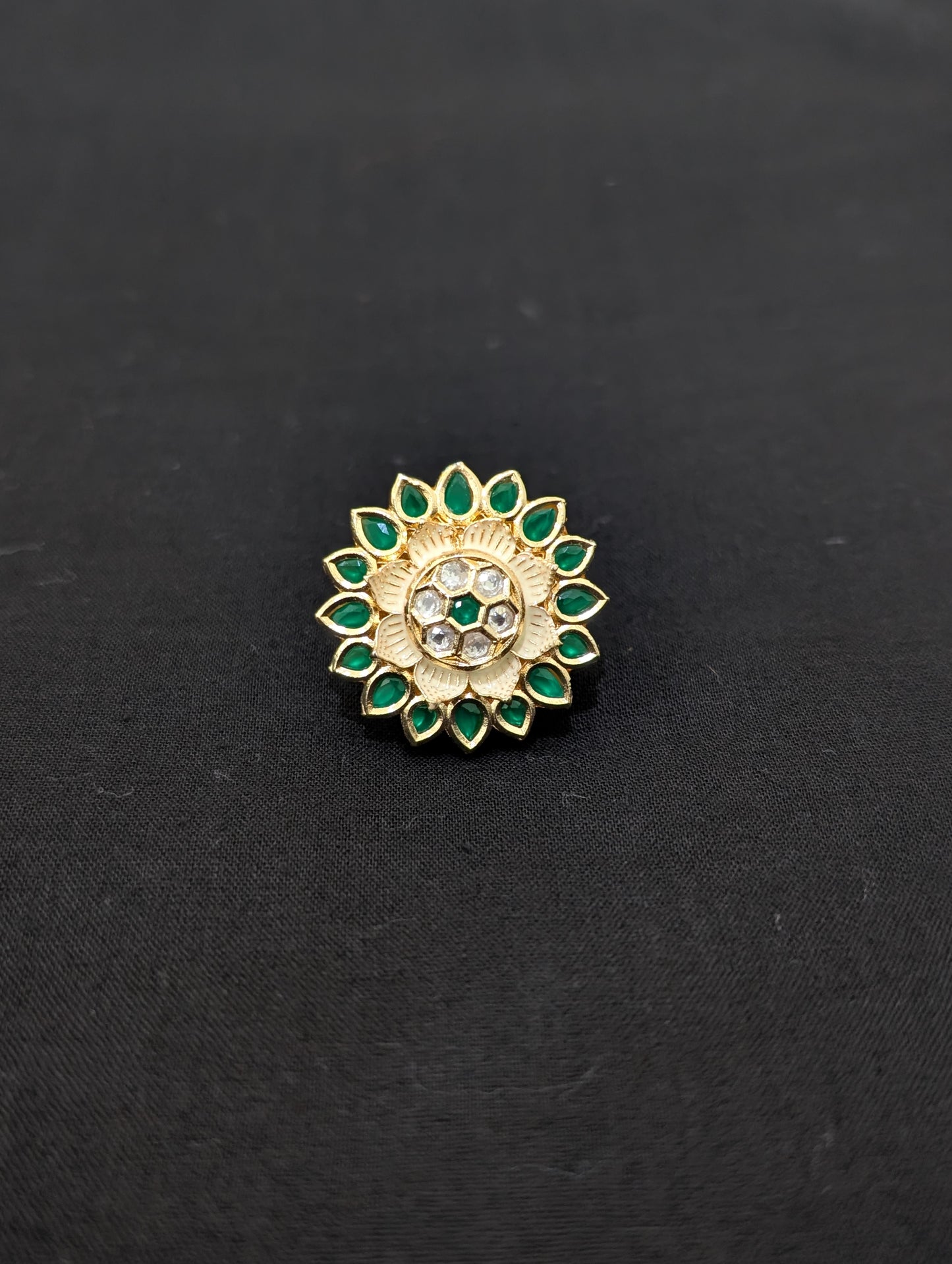 Flower Kundan stone adjustable Finger rings