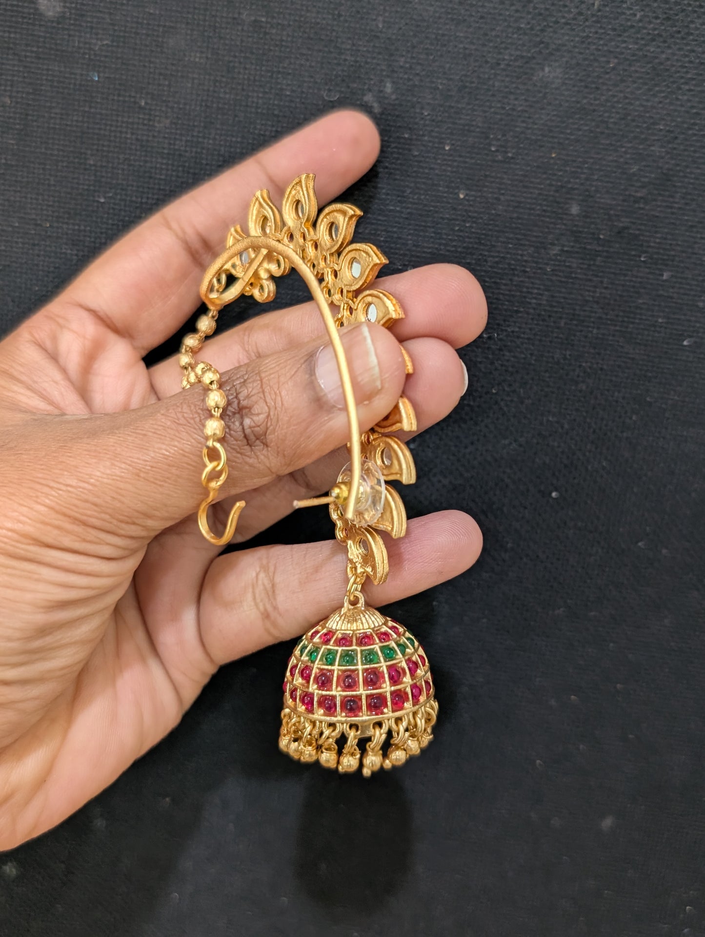 Kemp Cuff Jhumka Earrings