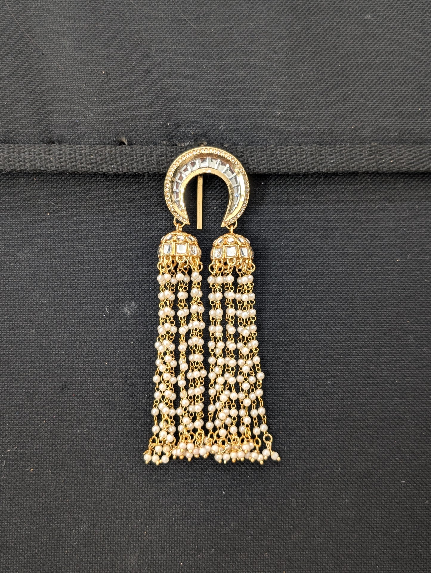 Kundan Bridal Clip on Hair brooch - D6