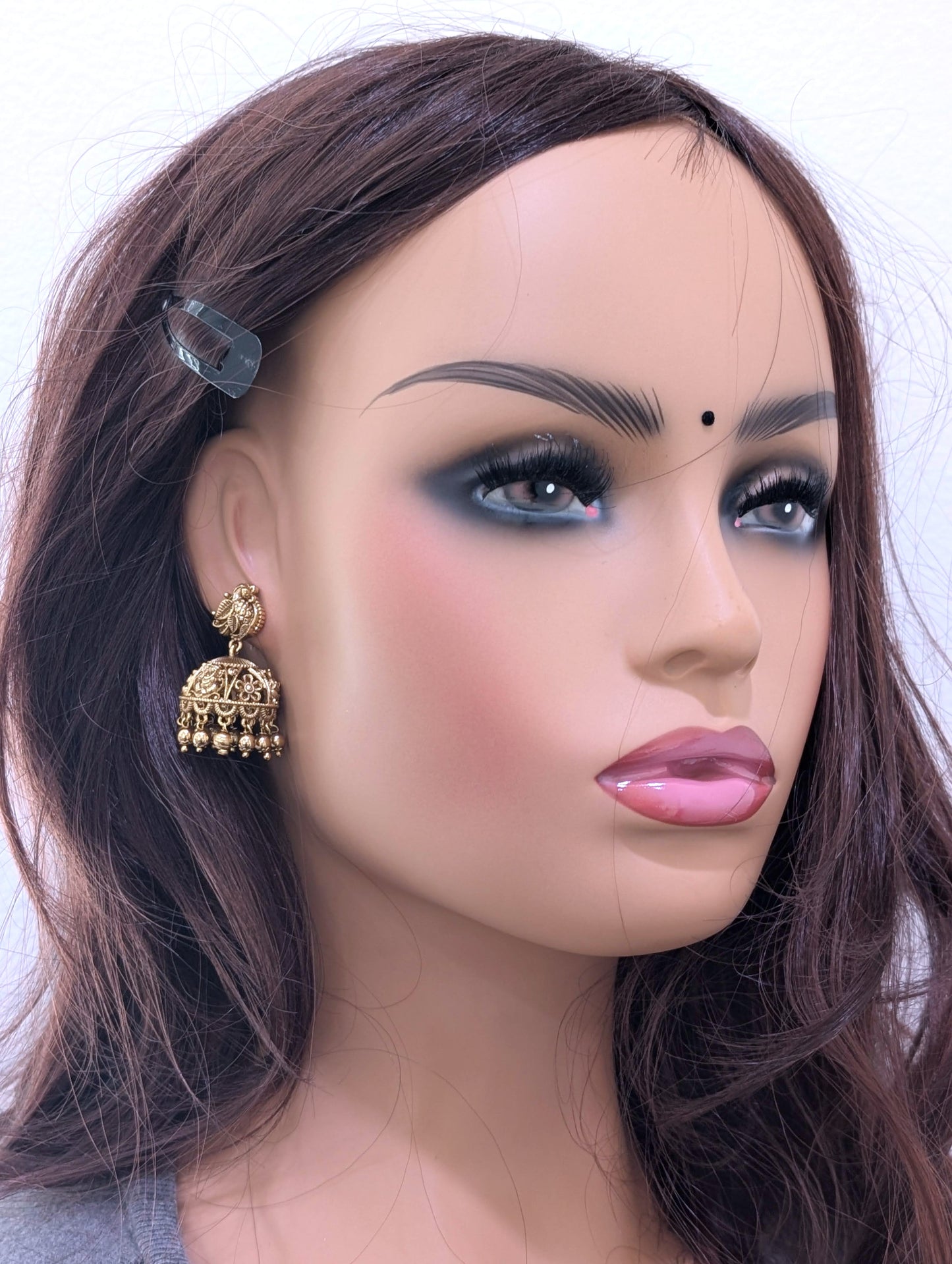 Antique gold Ganesh ji Jhumka Earrings