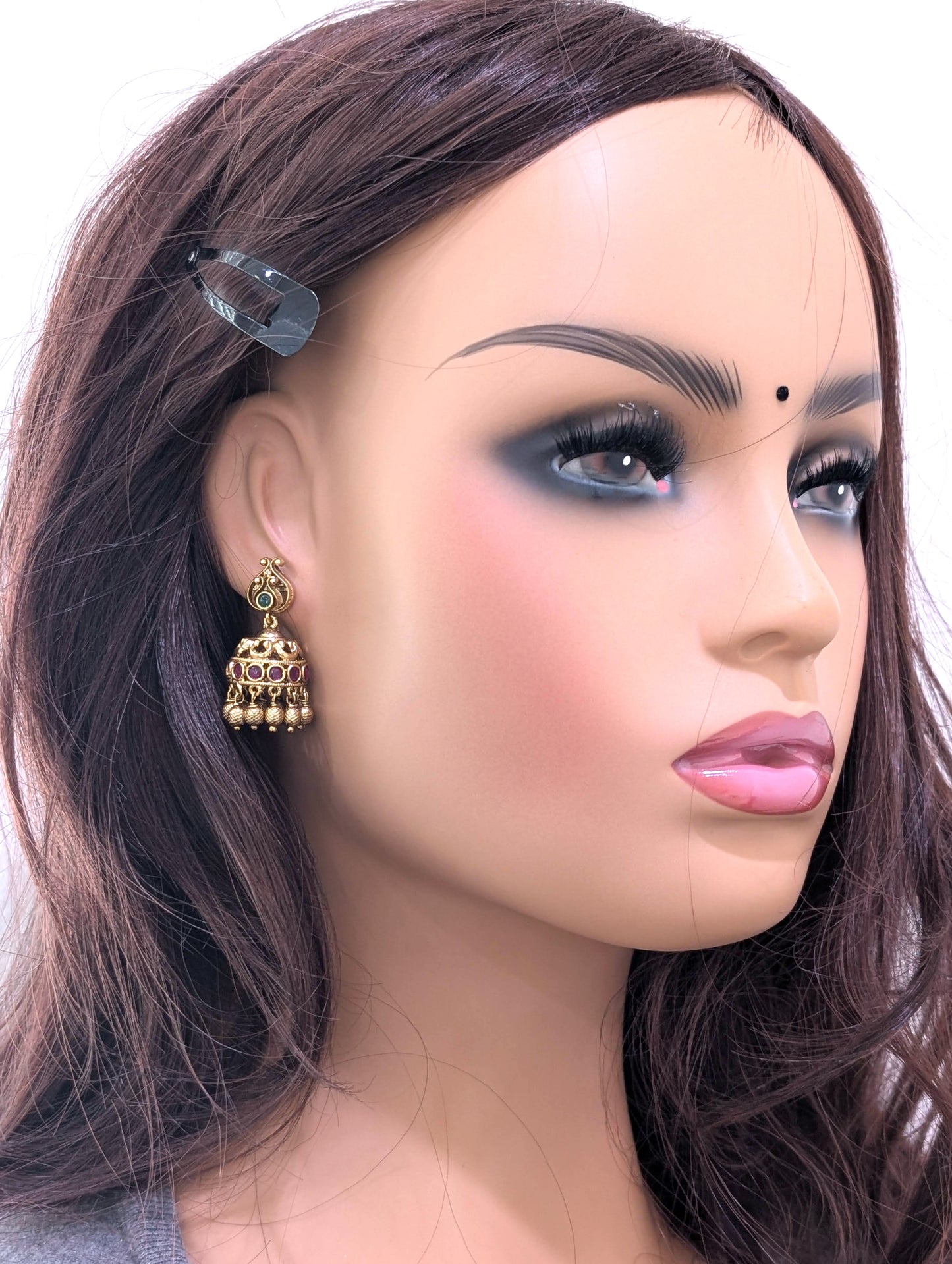 Antique gold Kemp Small Jhumka Earrings