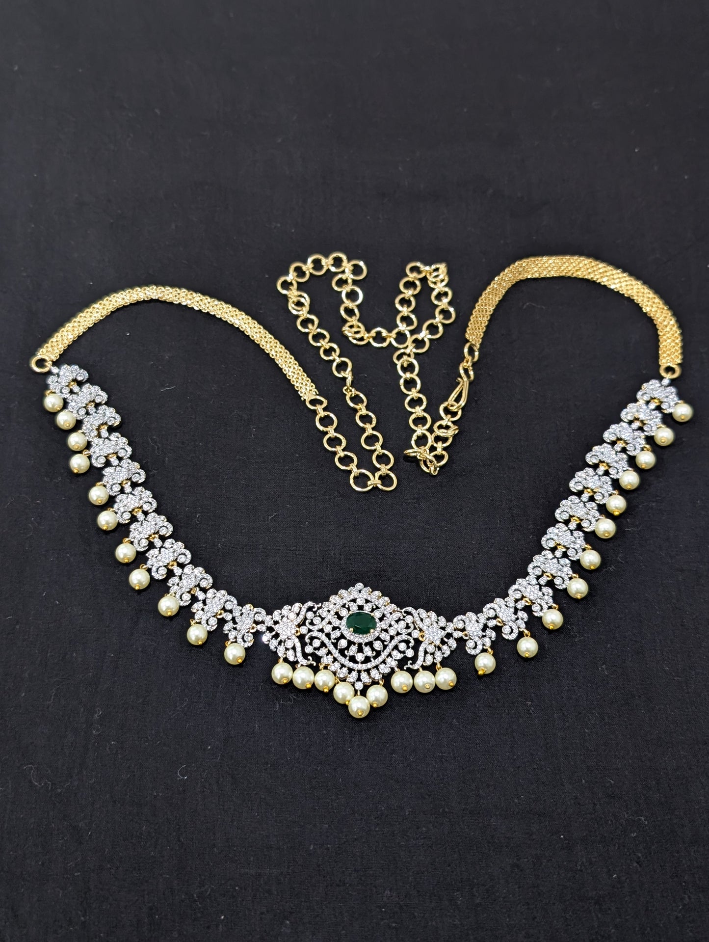 One gram Gold plated CZ Hip Chain / Waist Belt / Belly Chain