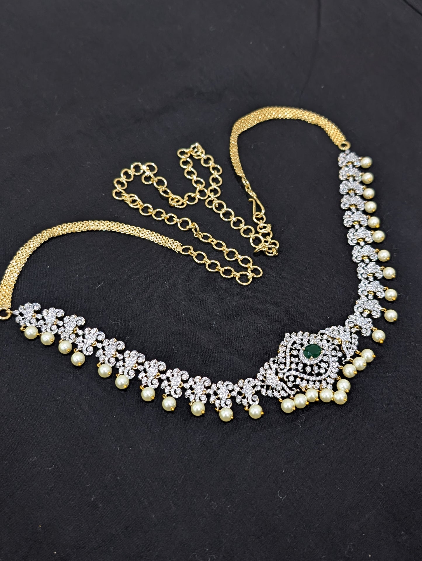 One gram Gold plated CZ Hip Chain / Waist Belt / Belly Chain