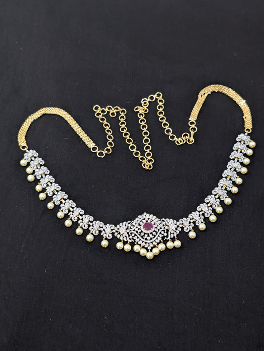 One gram Gold plated CZ Hip Chain / Waist Belt / Belly Chain