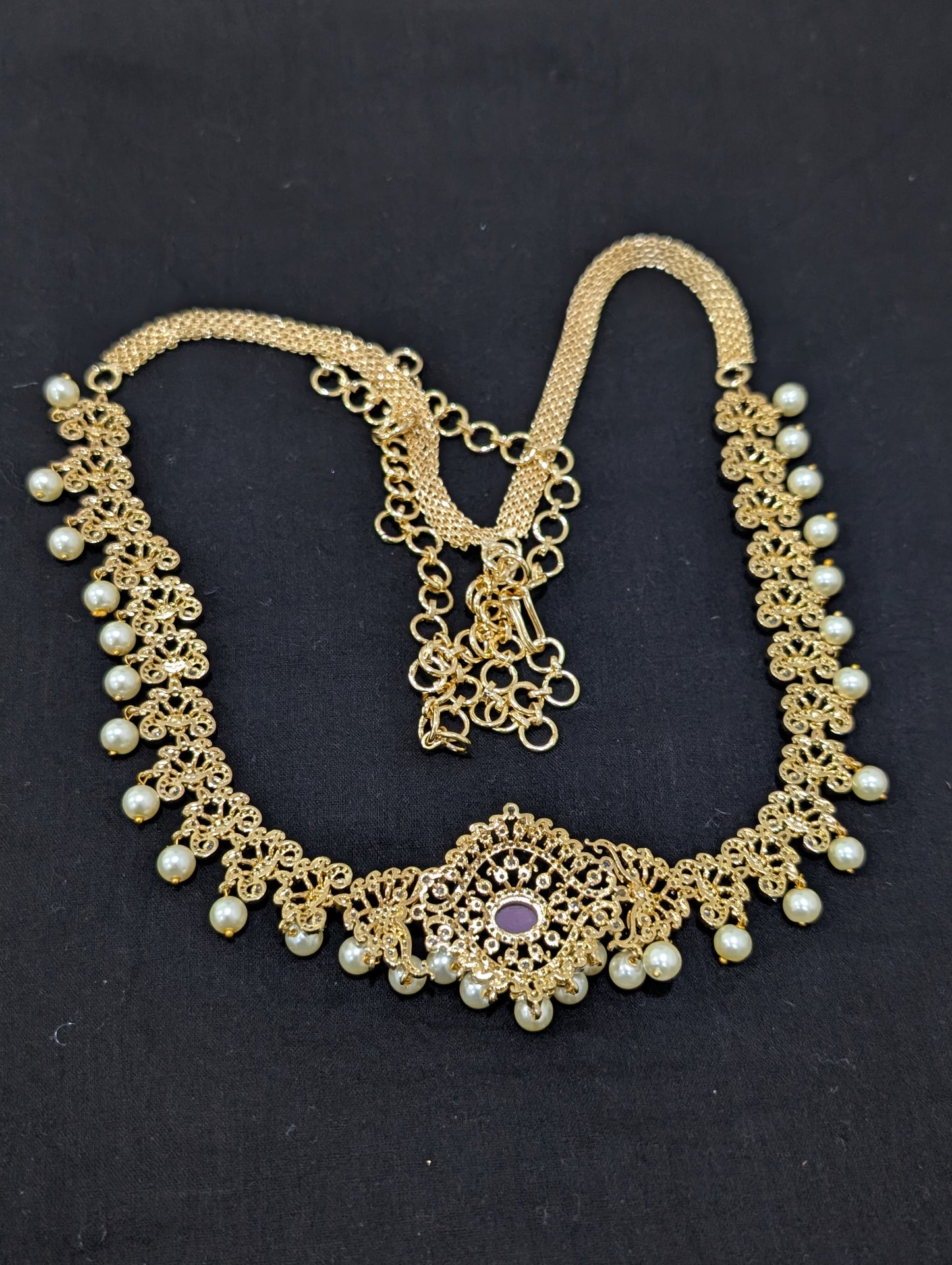 One gram Gold plated CZ Hip Chain / Waist Belt / Belly Chain