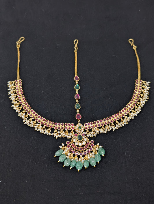 Chandbali Kemp Grand Nethi Chutti / Damini / Maang Tikka