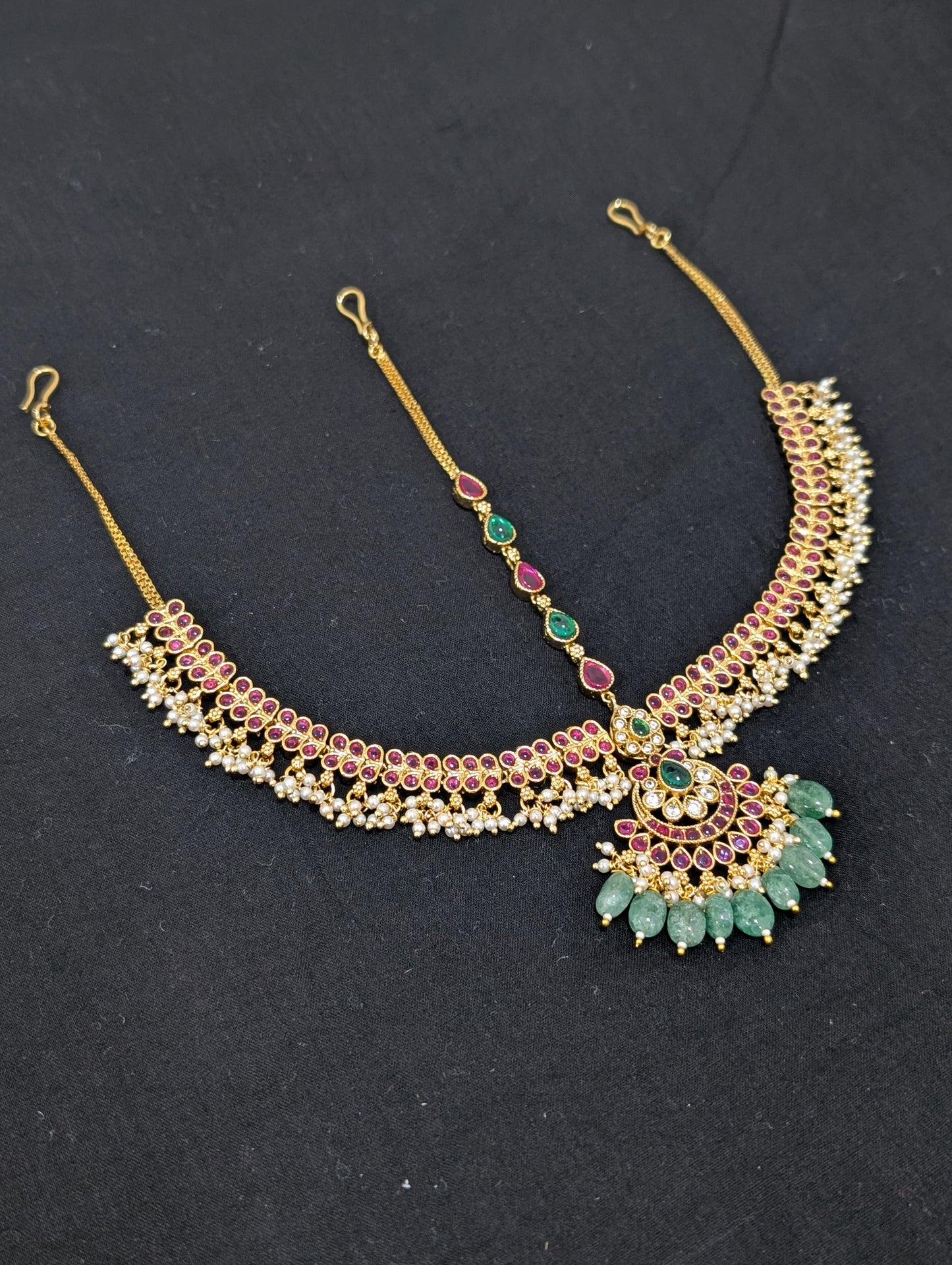 Chandbali Kemp Grand Nethi Chutti / Damini / Maang Tikka