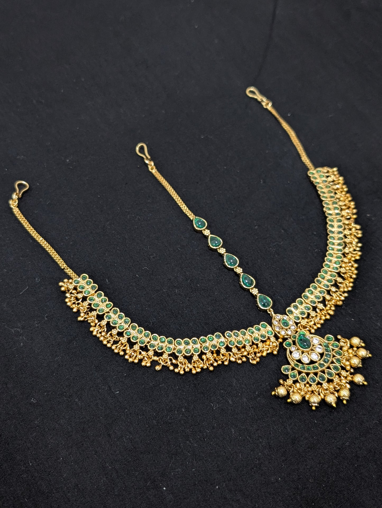 Chandbali Kemp Grand Nethi Chutti / Damini / Maang Tikka