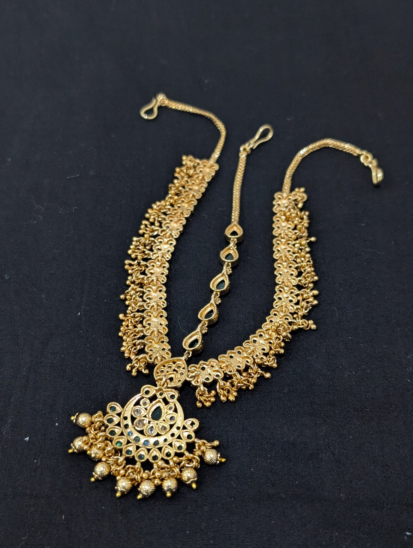 Chandbali Kemp Grand Nethi Chutti / Damini / Maang Tikka