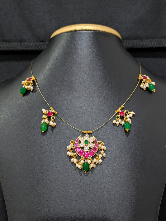 Jadau Kundan Minimalistic Choker Necklace