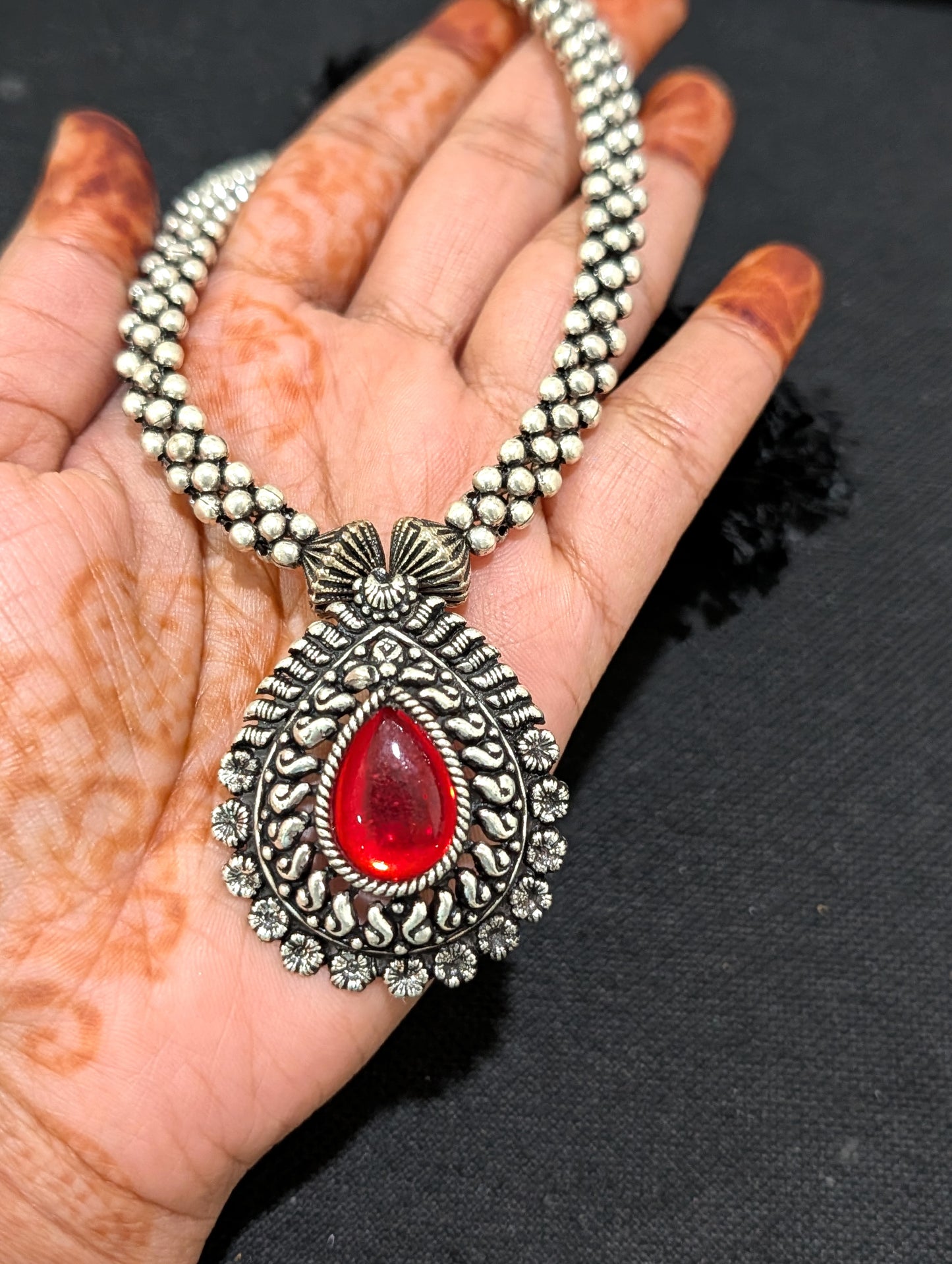 Oxidized silver Kemp Dori Necklace