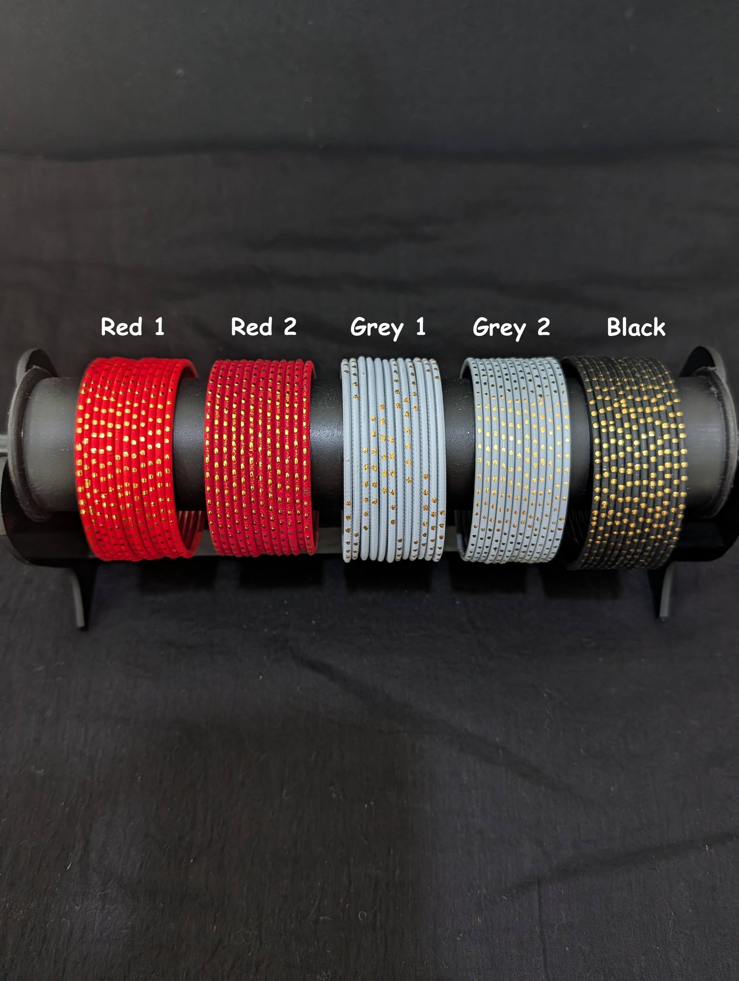 Colorful Thin Metal Bangles - 1 dozen - Design 1