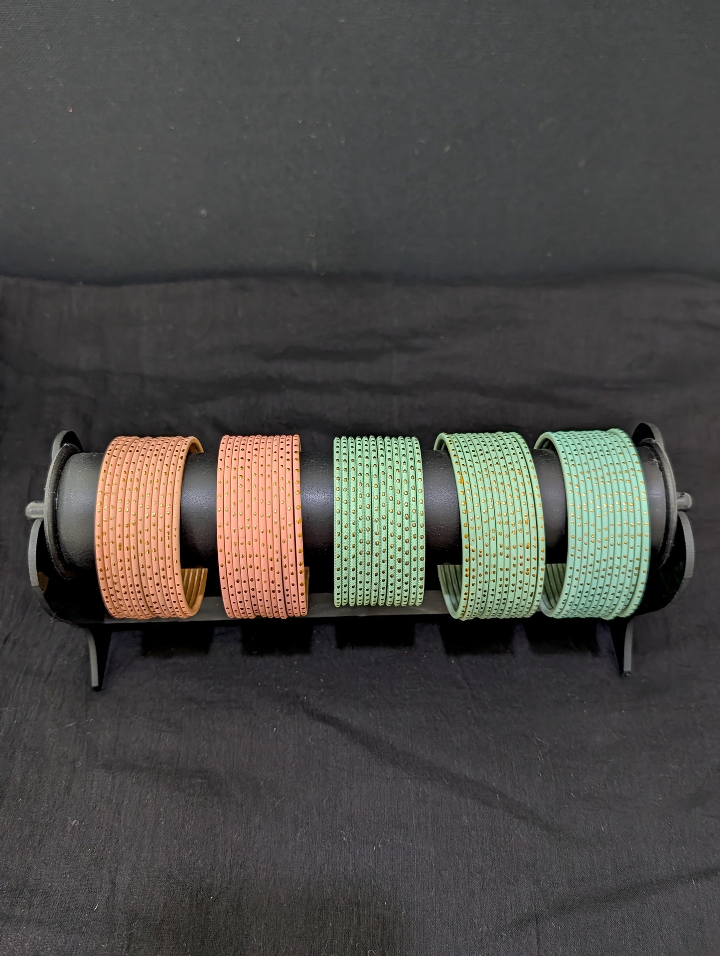 Colorful Thin Metal Bangles - 1 dozen - Design 1