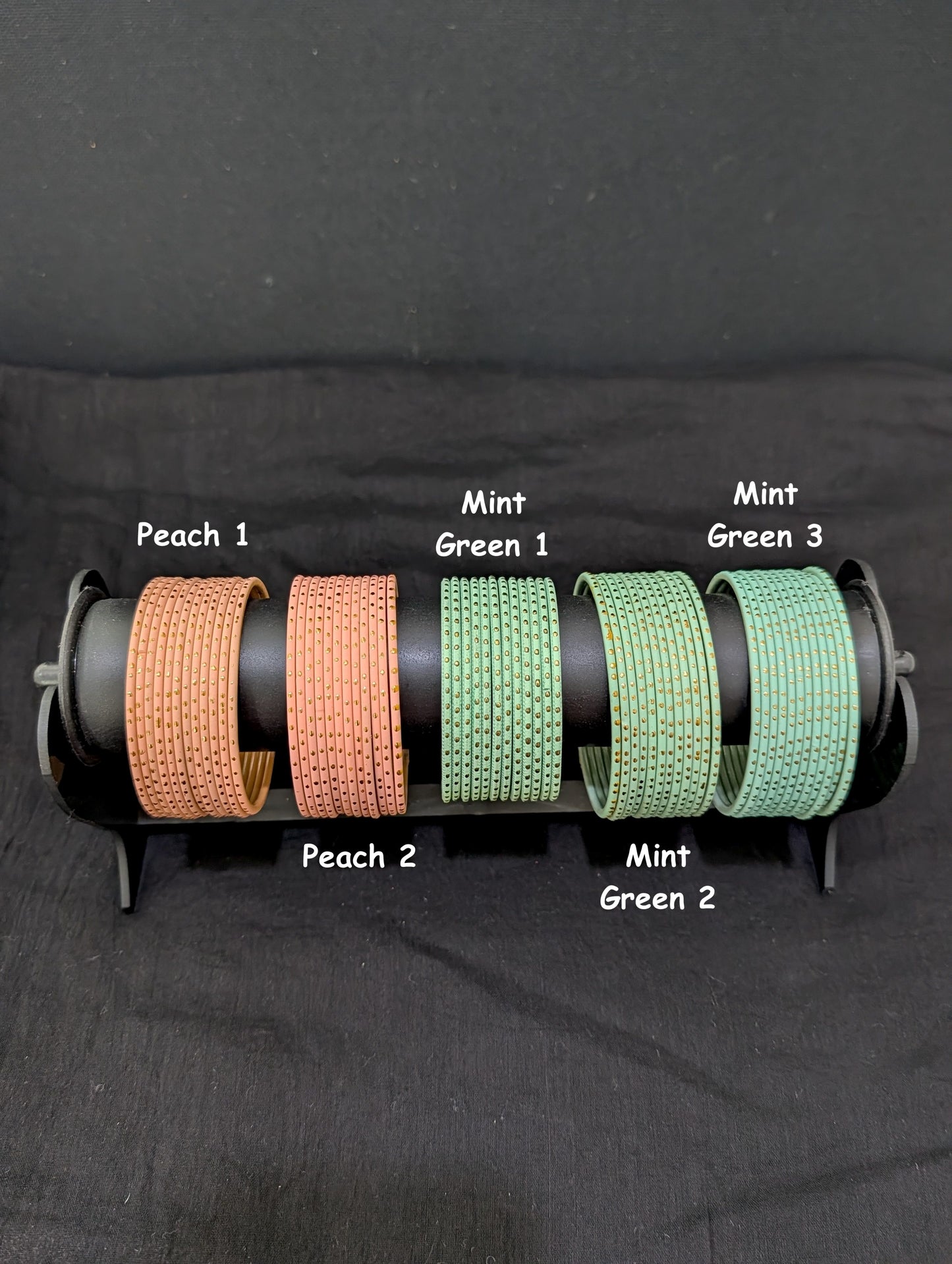 Colorful Thin Metal Bangles - 1 dozen - Design 1