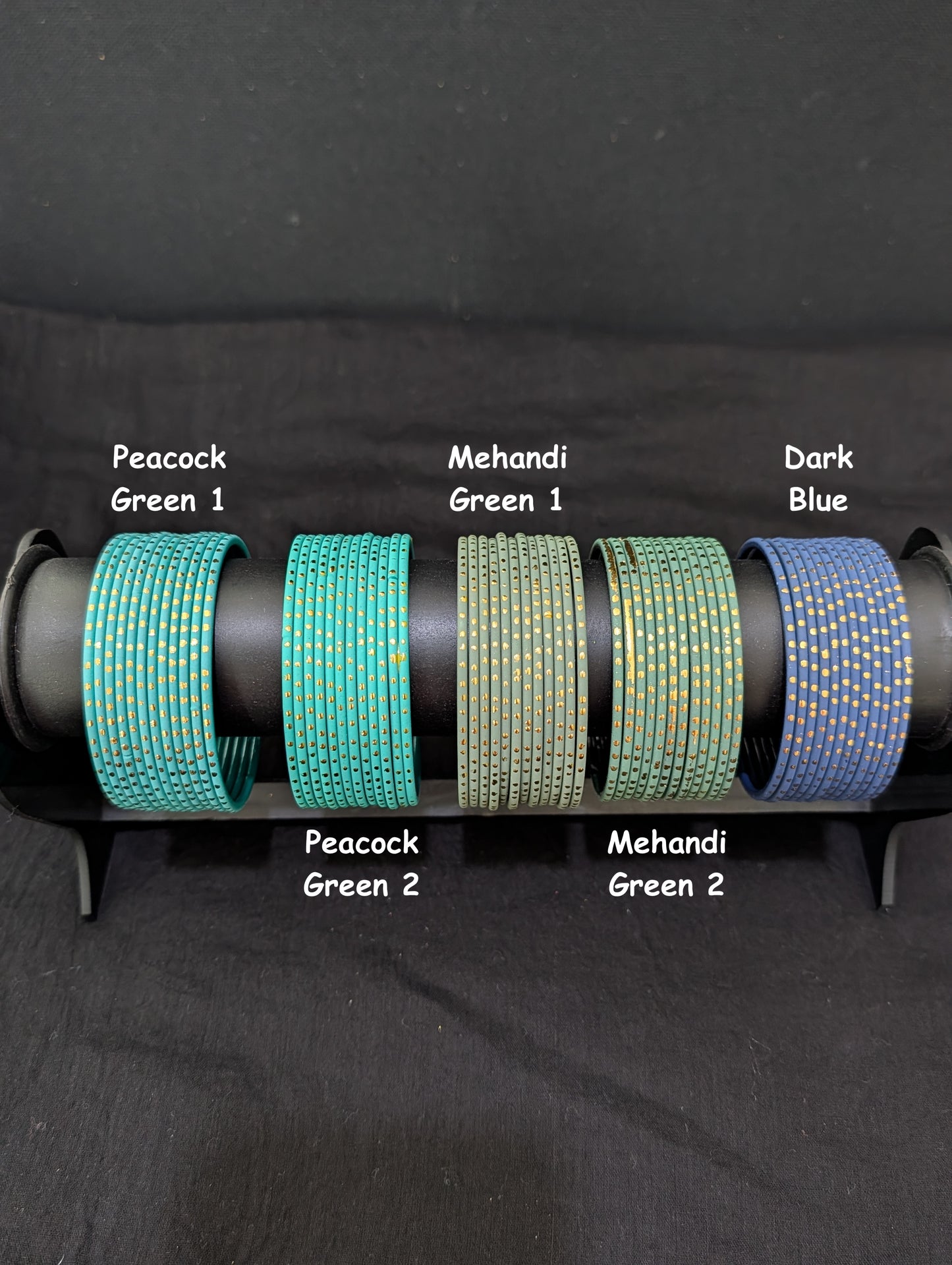 Colorful Thin Metal Bangles - 1 dozen - Design 1