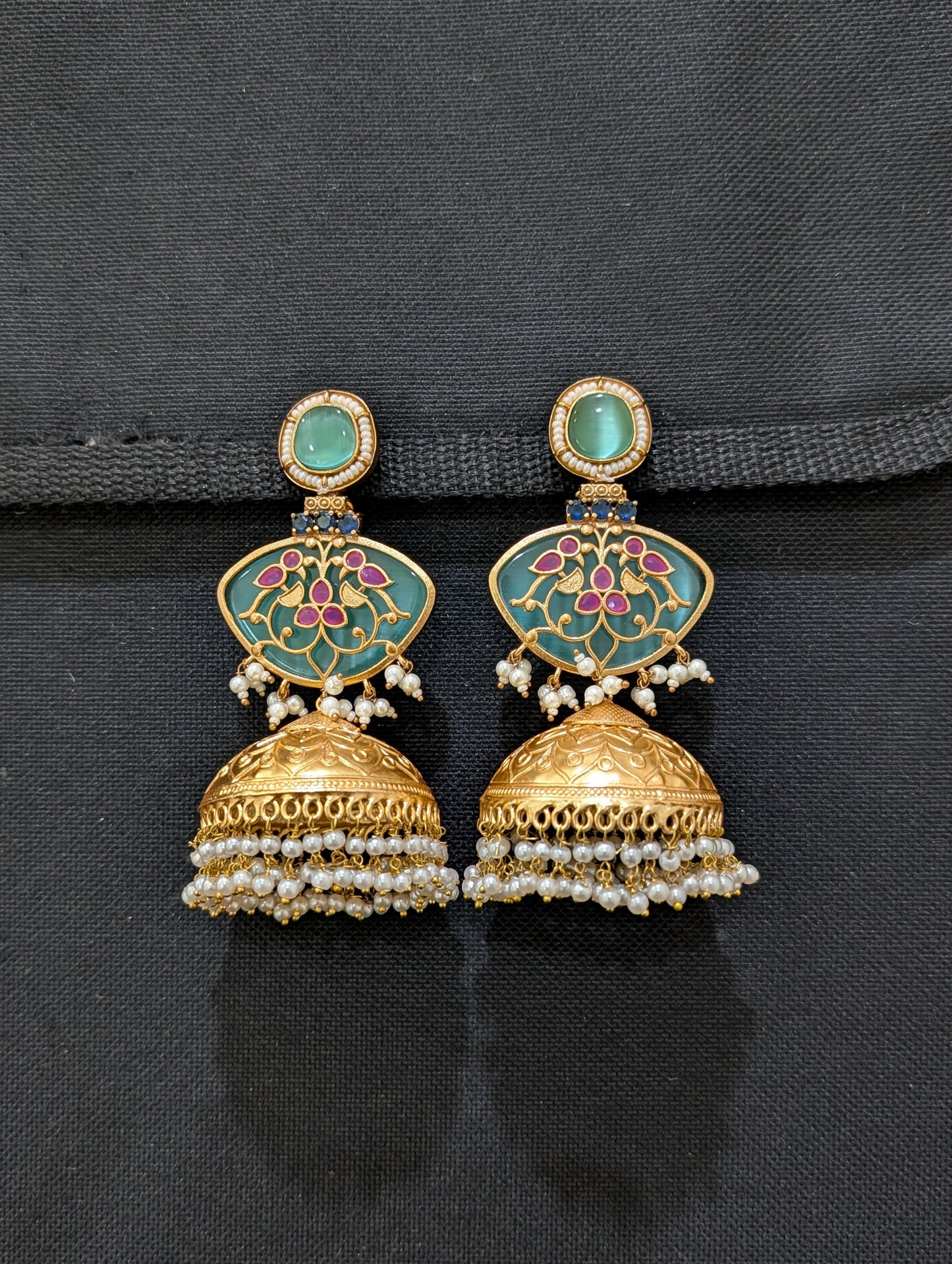 Unique XXL Size Colorful jhumka earrings