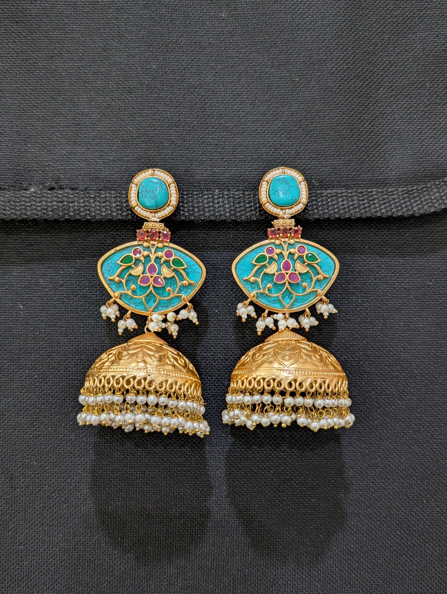 Unique XXL Size Colorful jhumka earrings