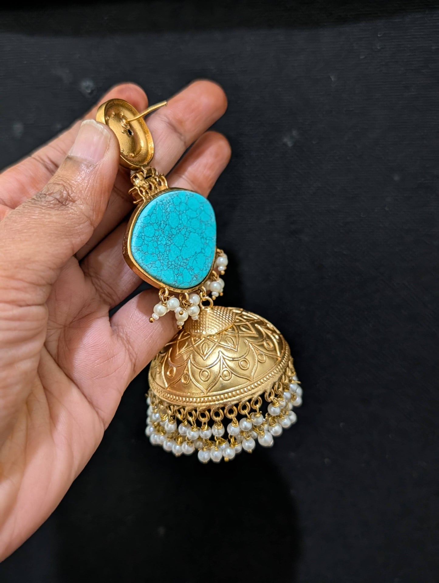 Unique XXL Size Colorful jhumka earrings