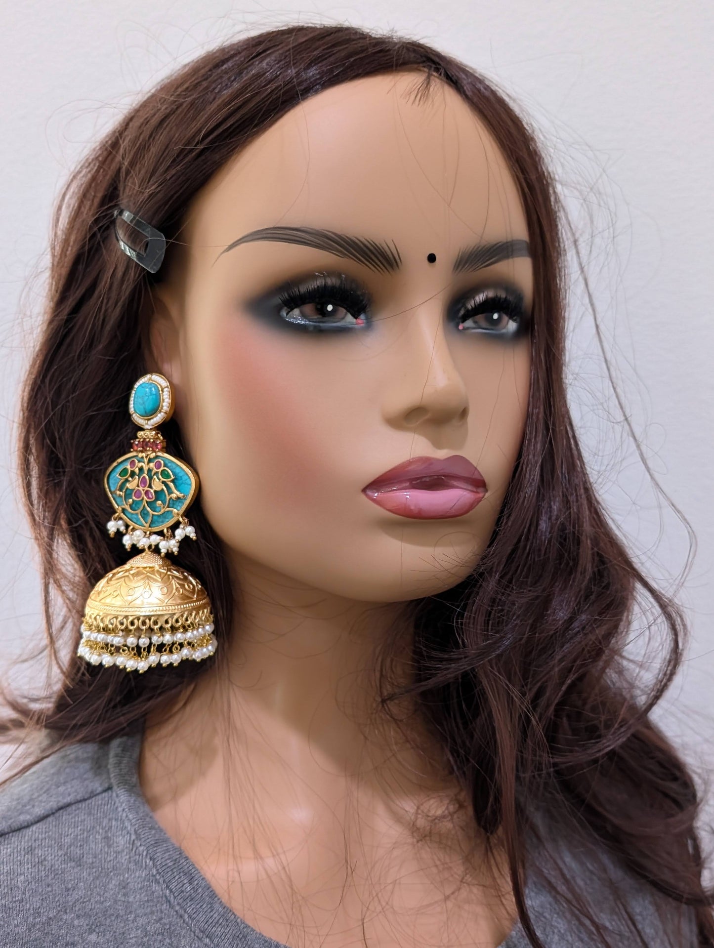 Unique XXL Size Colorful jhumka earrings