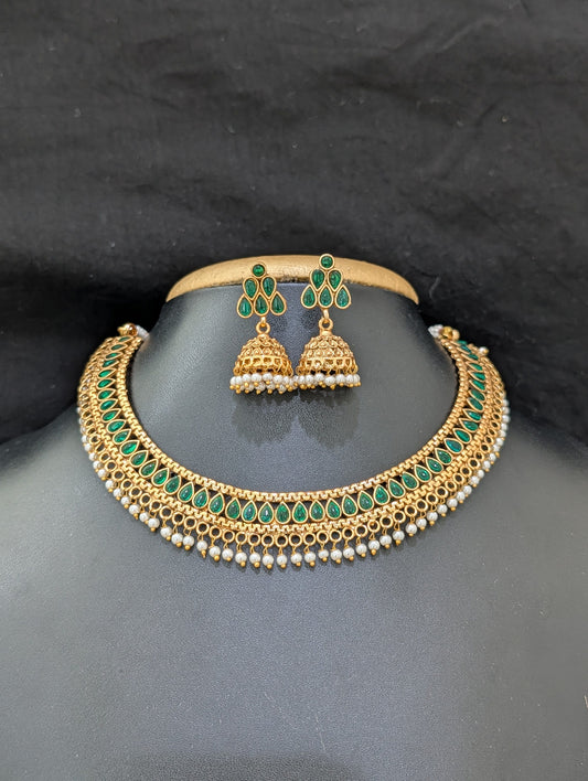 Teardrop Kemp Elegant Choker Necklace set