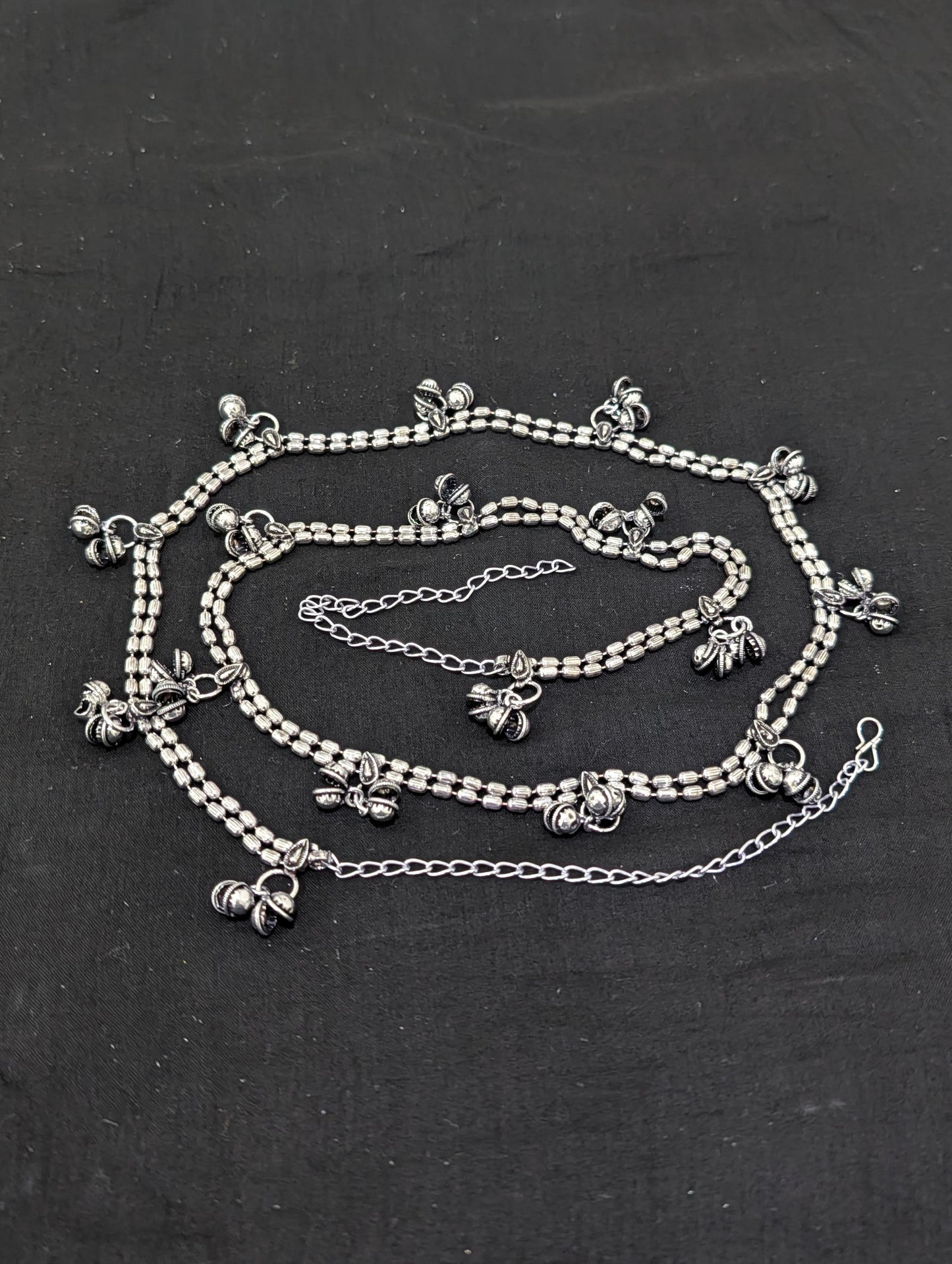 Oxidized Silver Ghunghru bead Hip Chain / Waist Belt / Belly Chain