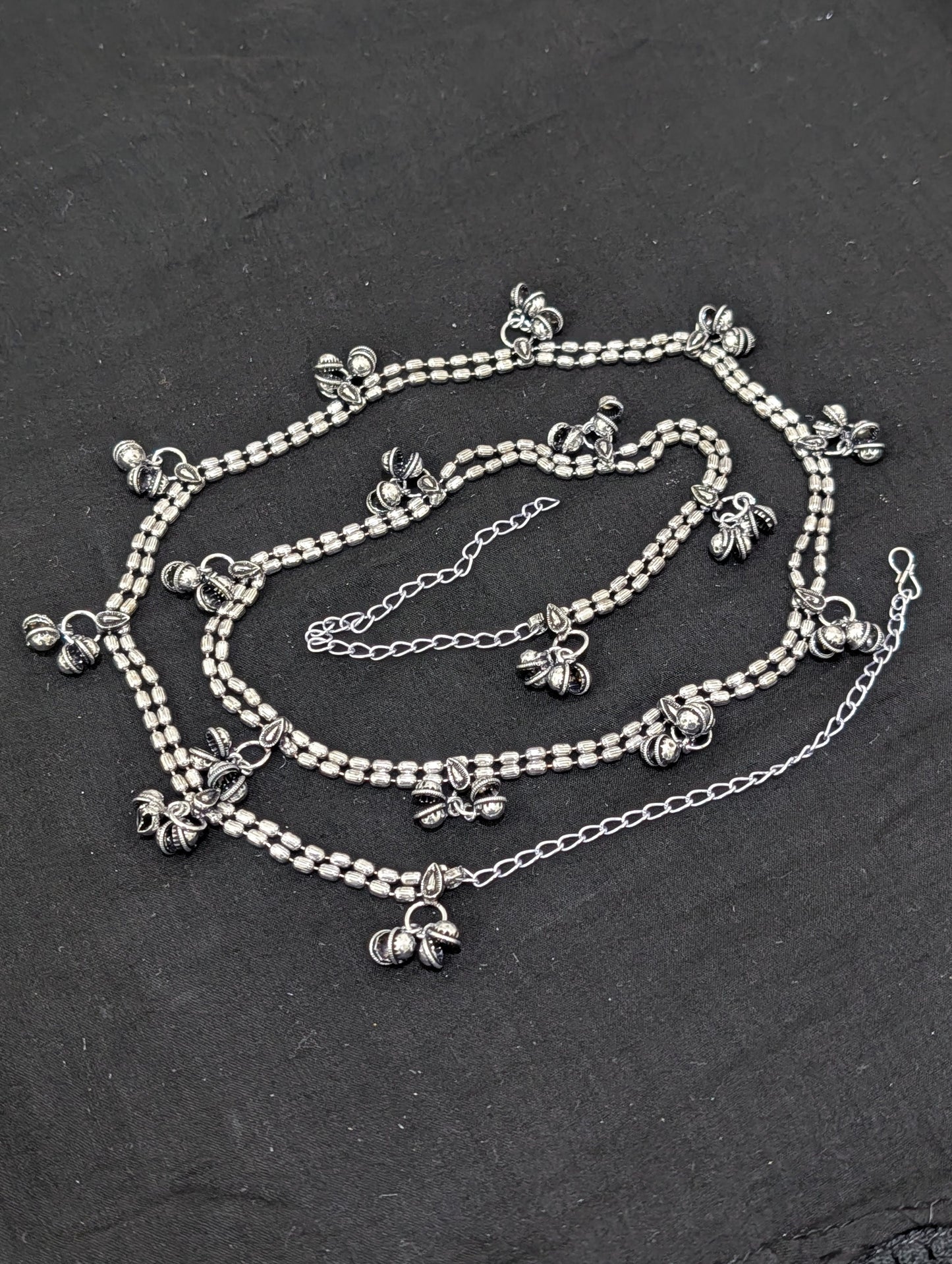 Oxidized Silver Ghunghru bead Hip Chain / Waist Belt / Belly Chain